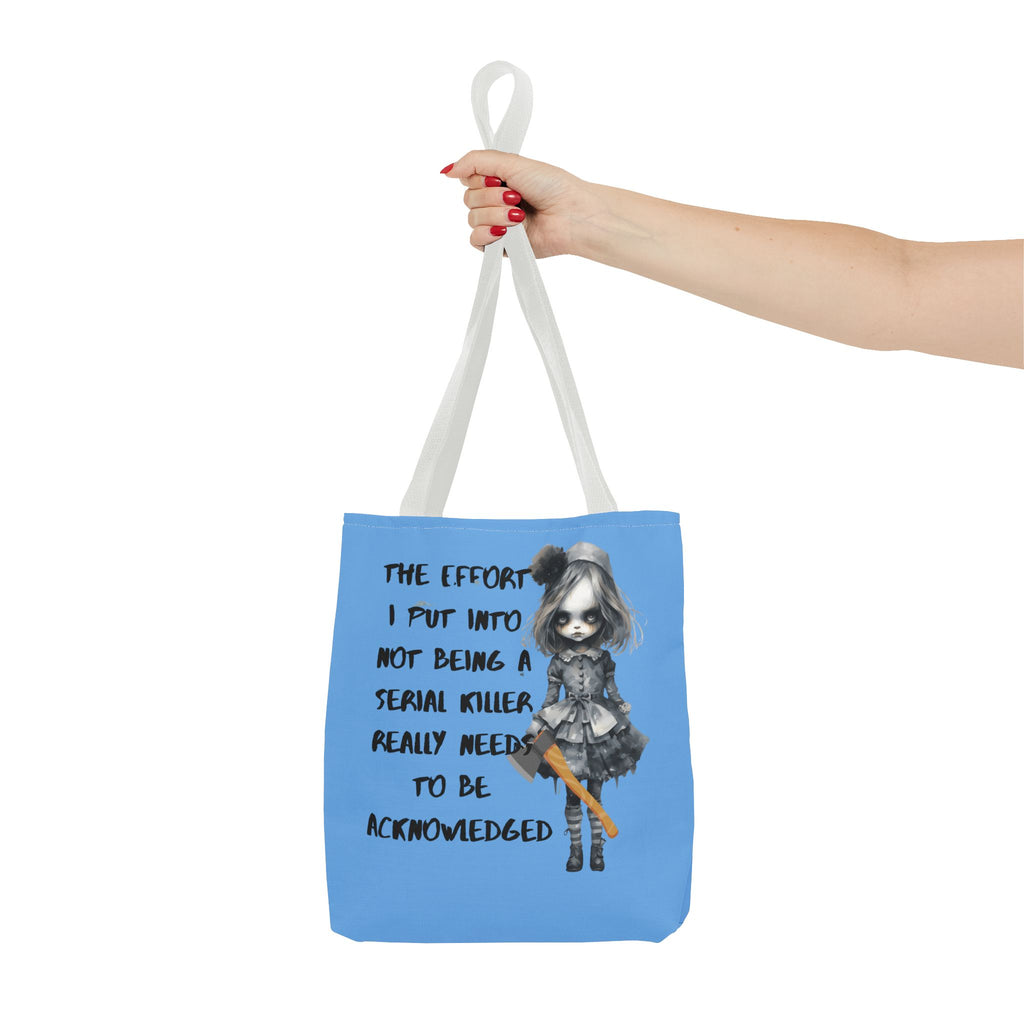 Creepy Doll Tote Bag, Playful Tote for Animal Lovers, Unique Gift, Eco-Friendly Shopping Bag, Fun Everyday Use, Cute Design