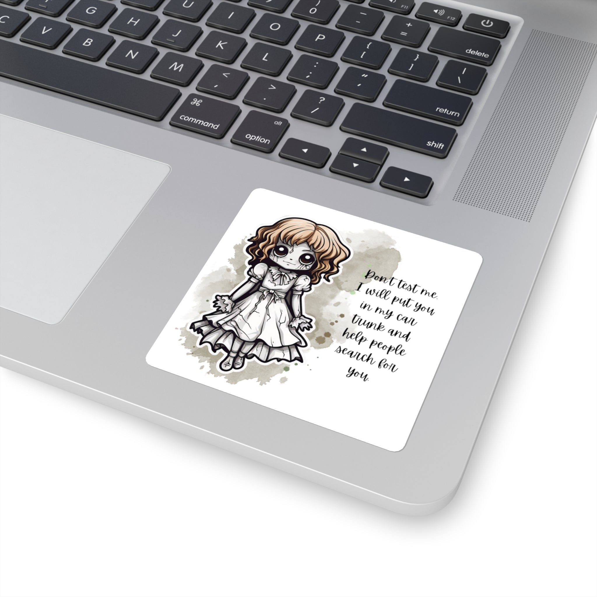 Creepy Doll Stickers, Eerie Decor, Laptop Decals, Unique Gifts, Halloween Accessories, Quirky Art