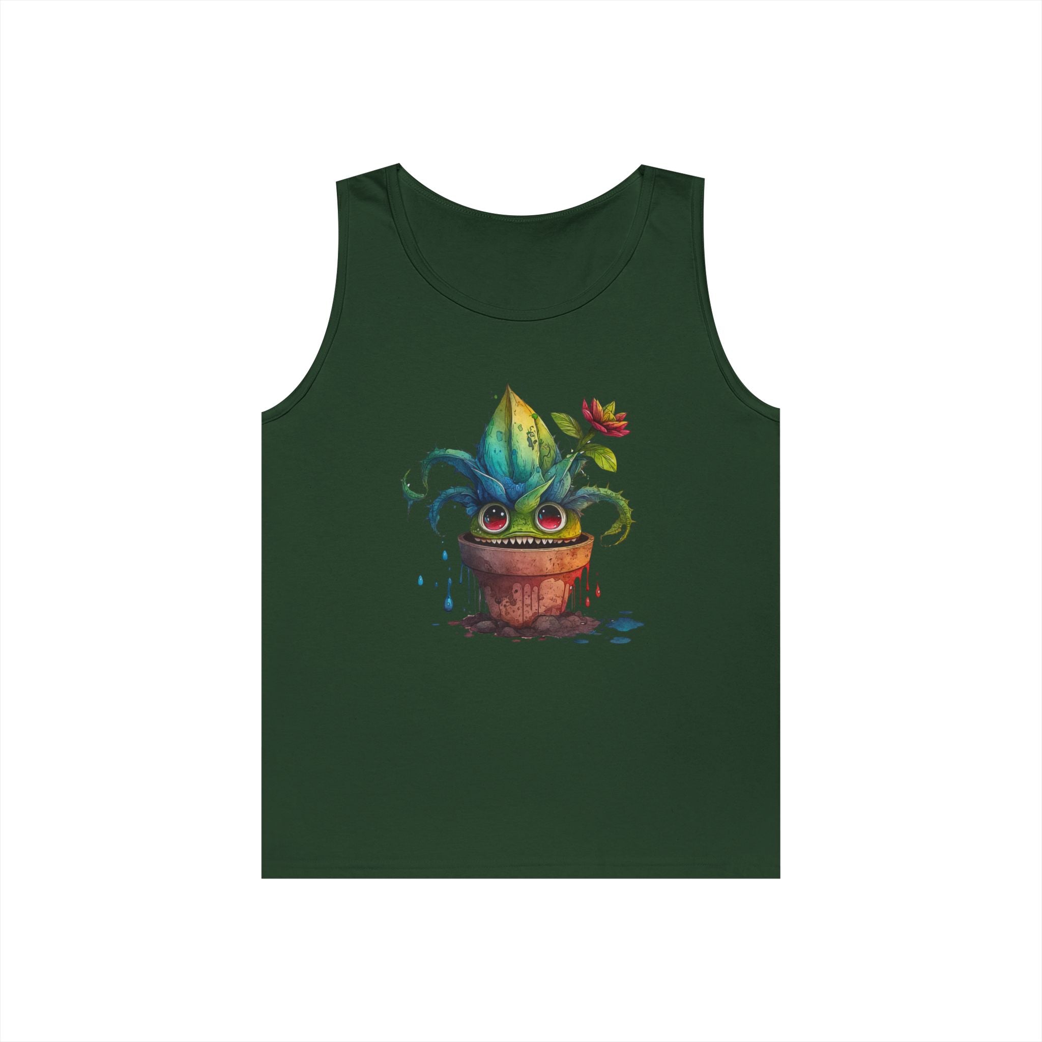 Creepy Garden Plant Tank Top – Fun Unisex Tee for Plant Lovers, Gardening Gift, Summer Wear, Eco-Friendly Fashion