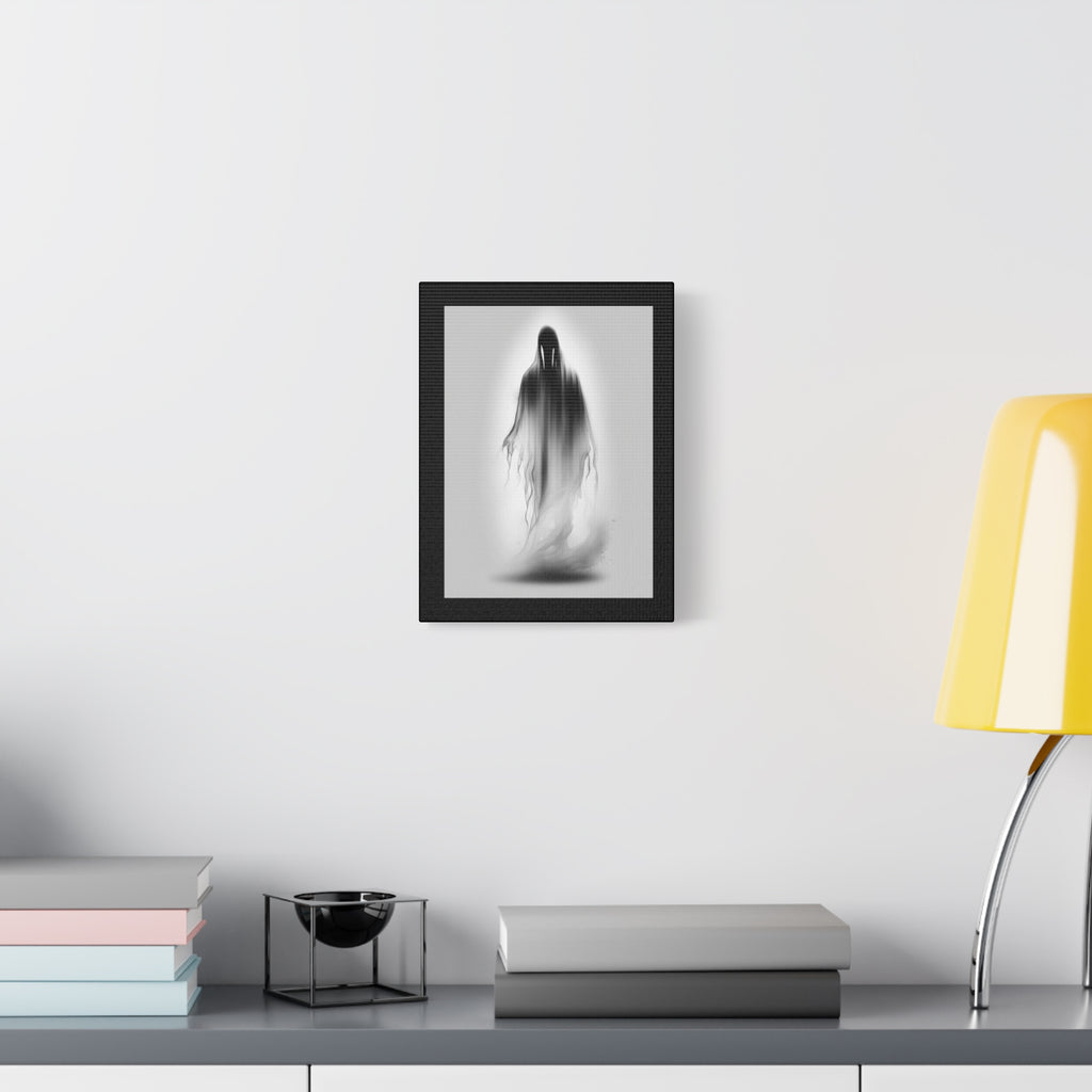 Spectre Art Print, Framed Wall Decor, Halloween Home Decoration, Monochrome Canvas, Gothic Room Accent