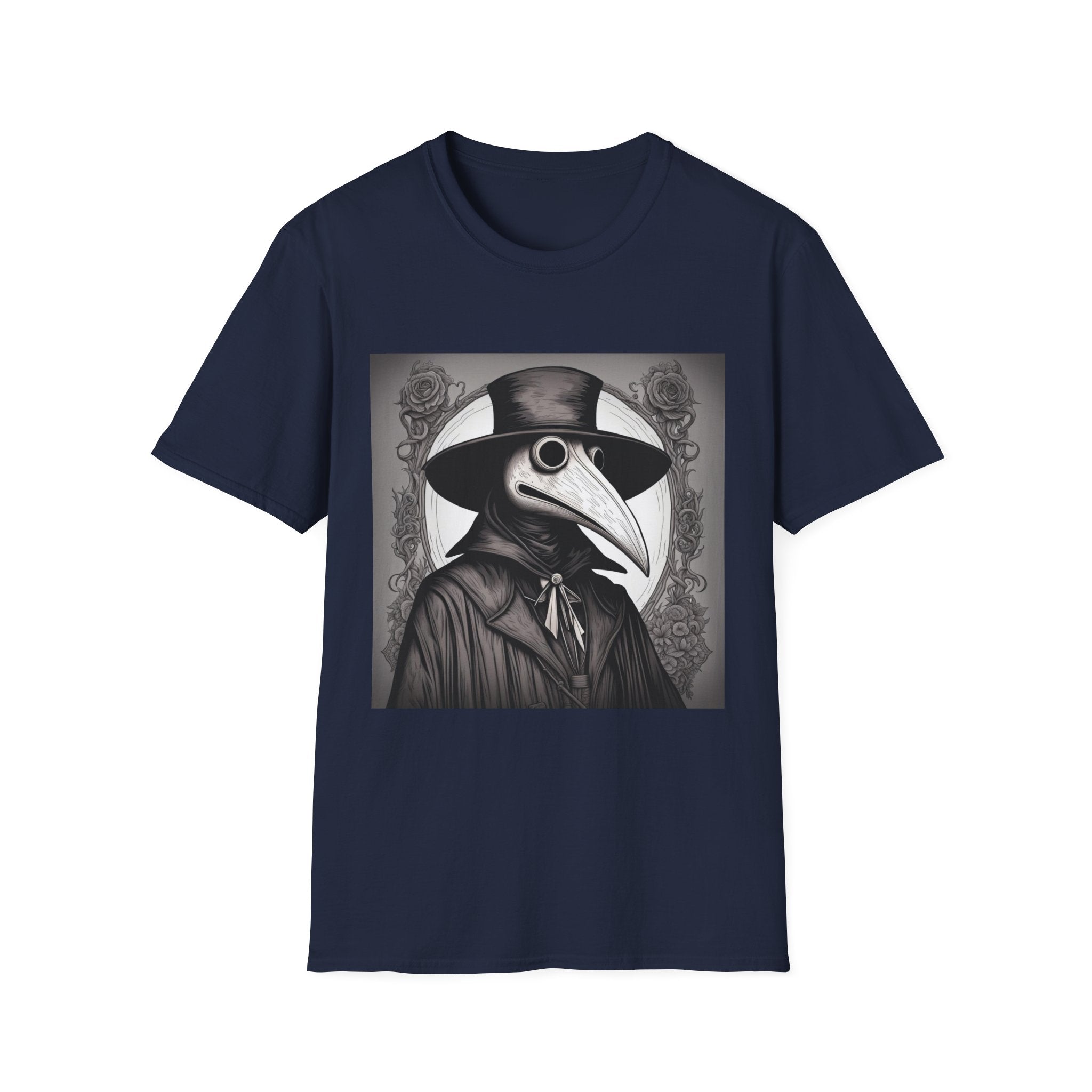 Vintage Plague Doctor Graphic Tee, Unisex T-Shirt, Halloween Costume, Gothic Fashion, Spooky Gift, Unique Art Shirt