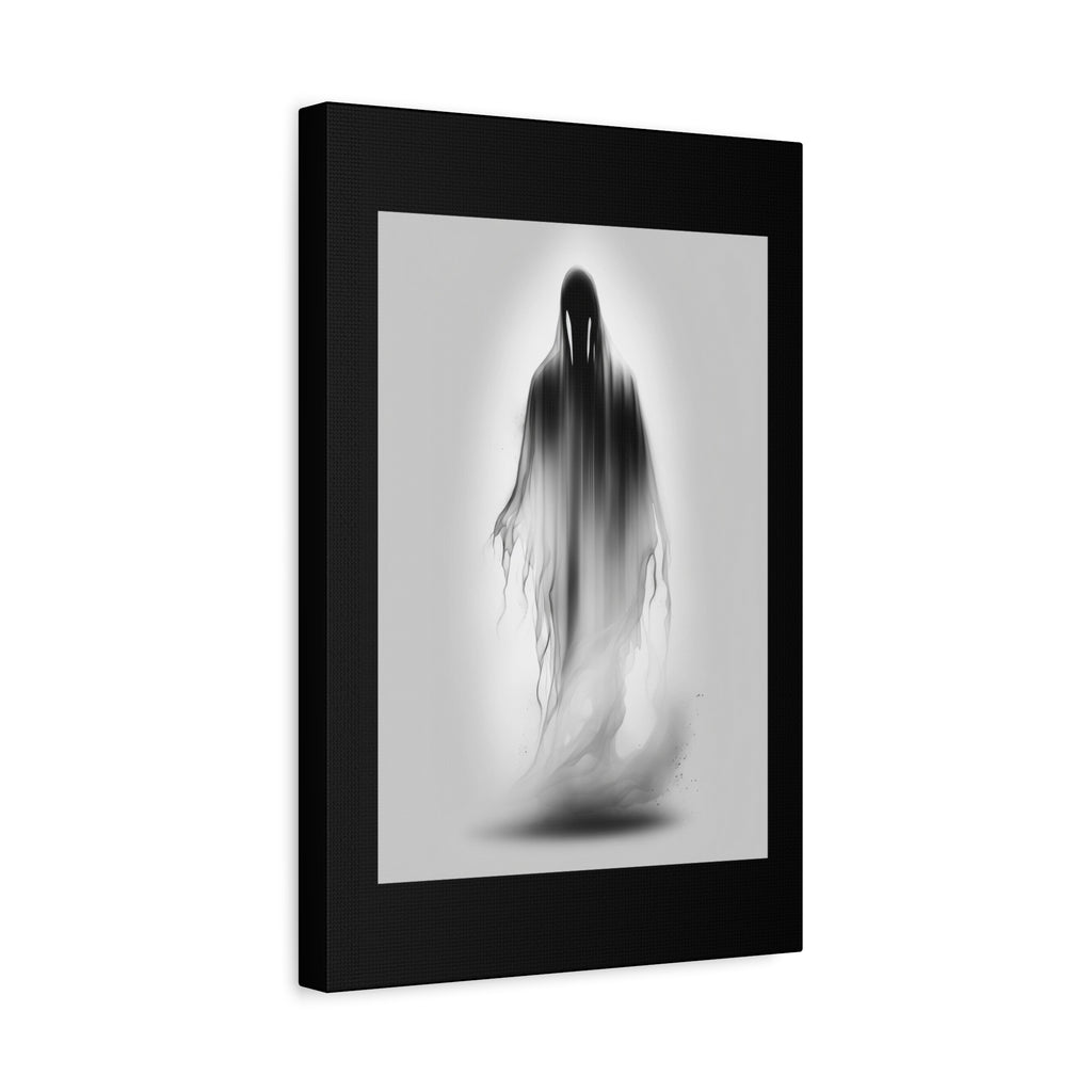 Spectre Art Print, Framed Wall Decor, Halloween Home Decoration, Monochrome Canvas, Gothic Room Accent