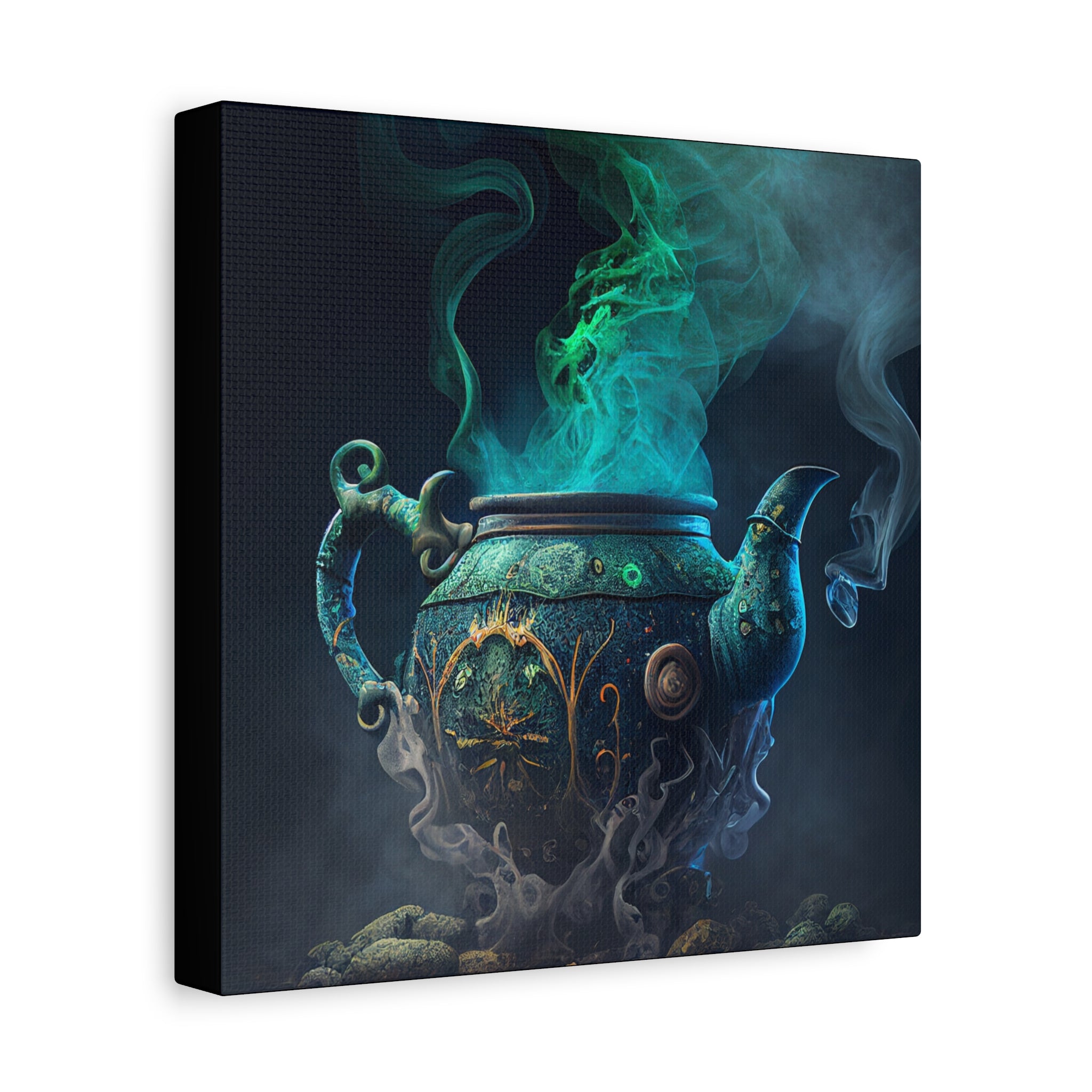 Brewing - Mystical Teapot Canvas Art, Enchanted Kitchen Decor, Witchy Home Decor, Magical Wall Art, Gift for Tea Lovers