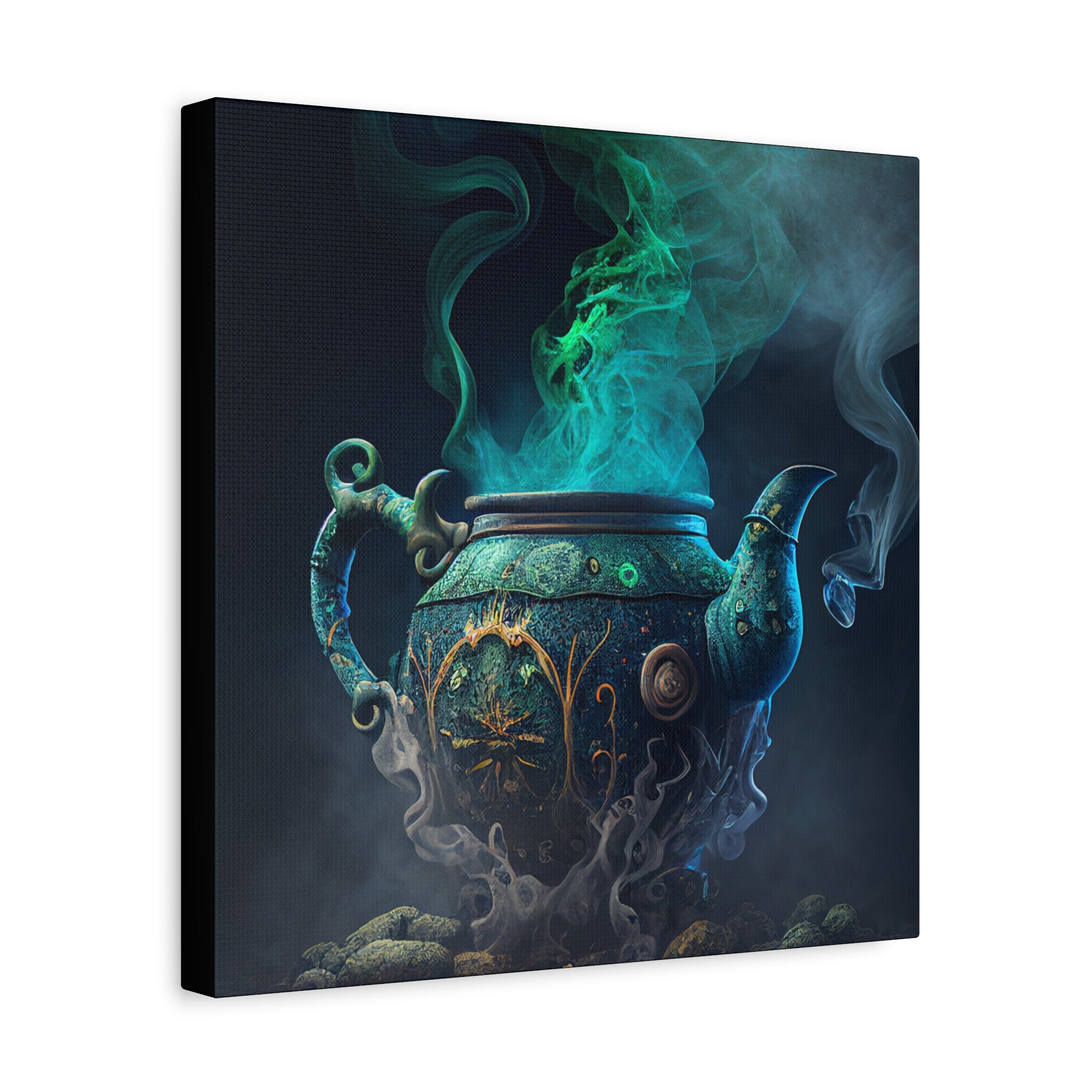 Brewing - Mystical Teapot Canvas Art, Enchanted Kitchen Decor, Witchy Home Decor, Magical Wall Art, Gift for Tea Lovers