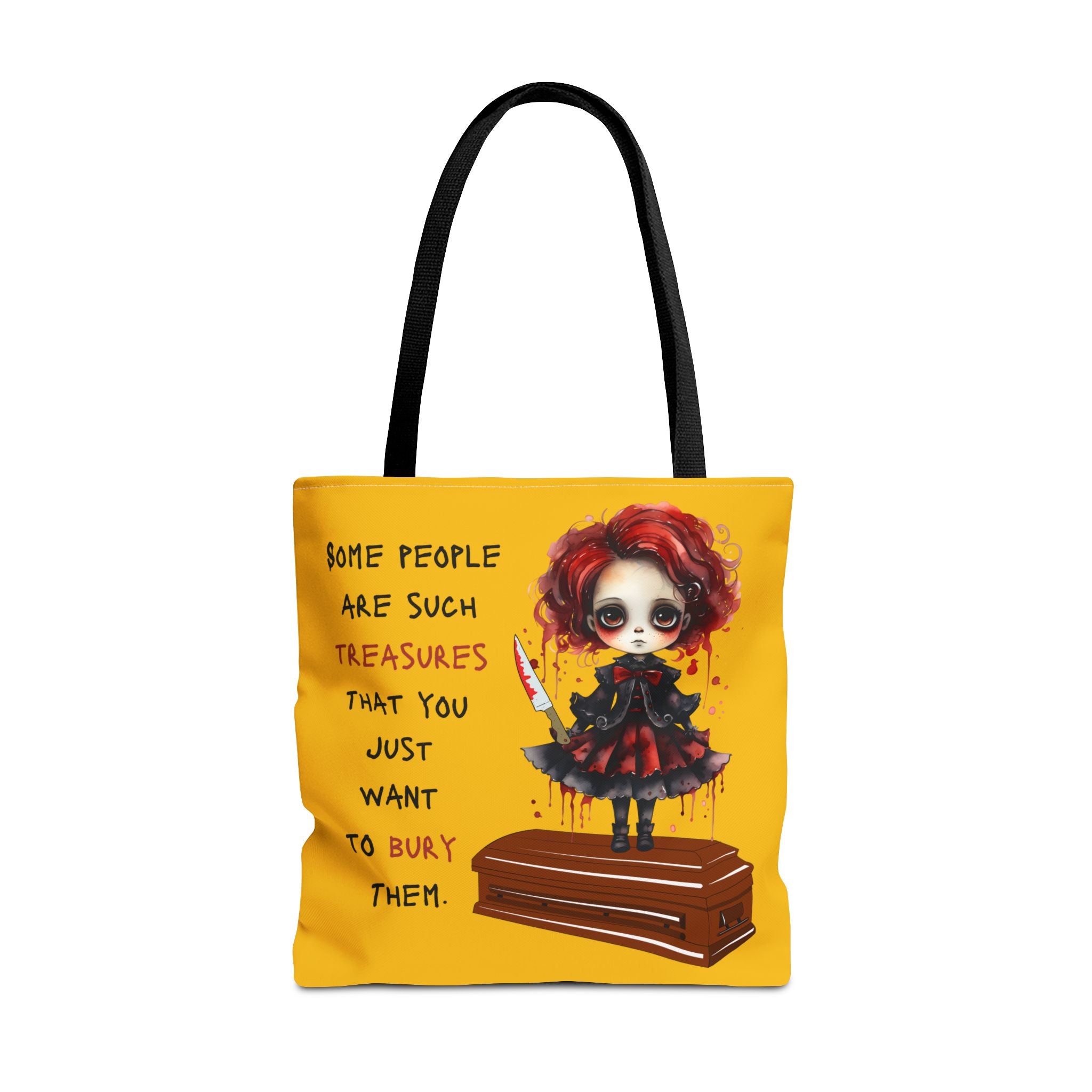 Creepy Doll Tote Bag with Quirky Artwork, Ideal for Halloween Decor, Gift for Alternative Fashion Lovers, Unique Shopper Bag, Spooky Gift