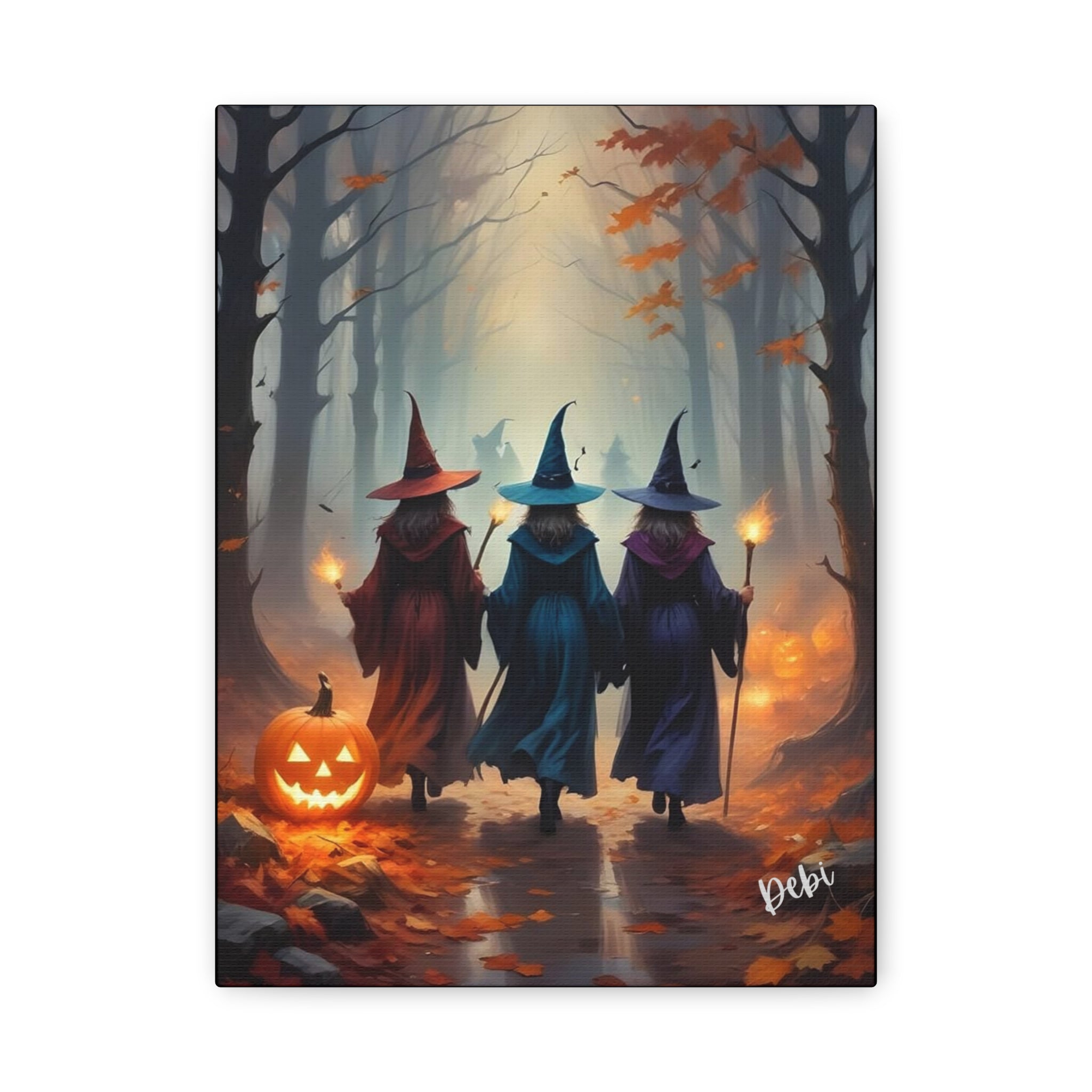 Trick or Treat Canvas Art, Spooky Home Decor, Fall Wall Art, Halloween Decoration, Witchy Vibes
