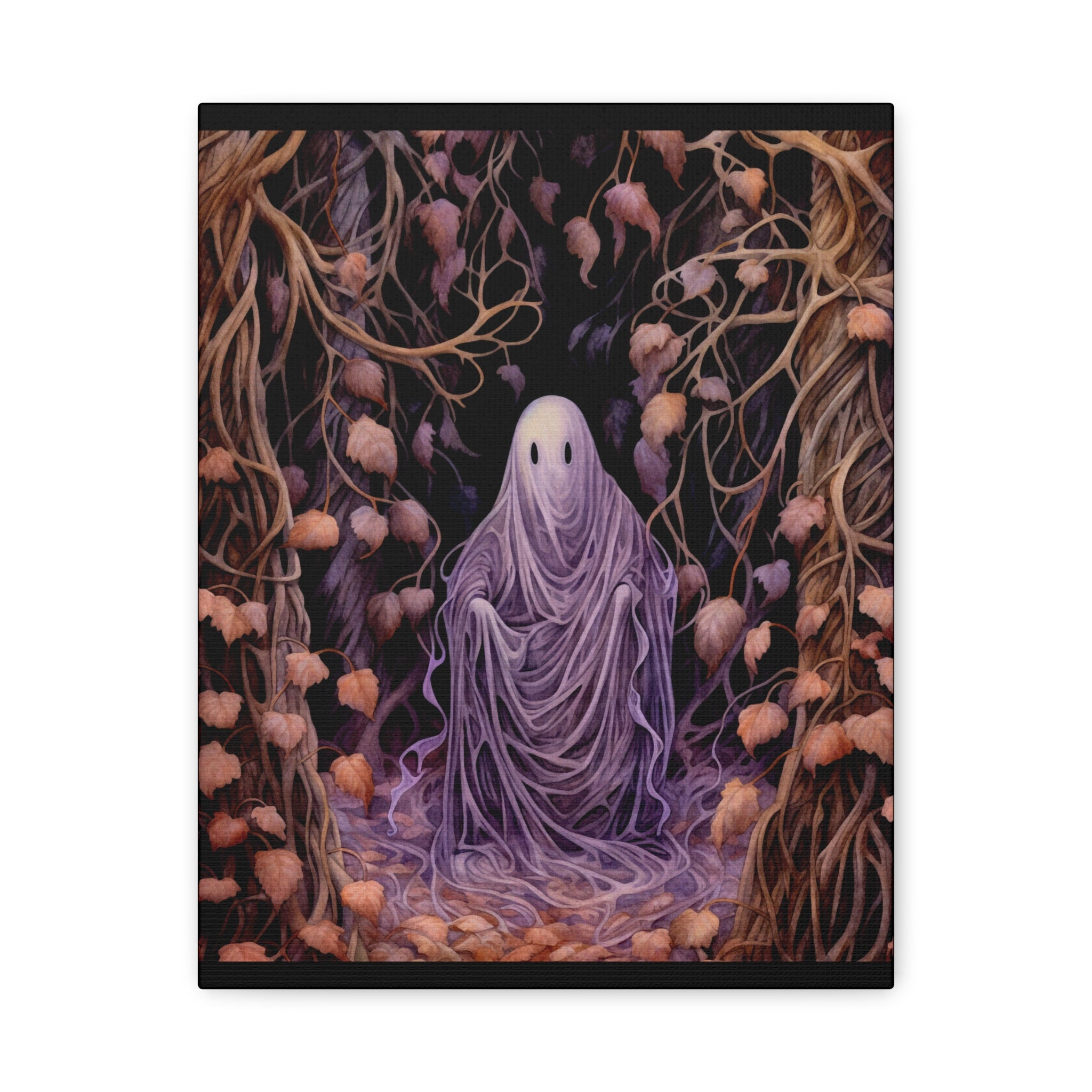 Mystical Ghost Art Canvas, Wall Decor, Haunted Home, Spooky Vibes, Halloween Decor, Unique Gift