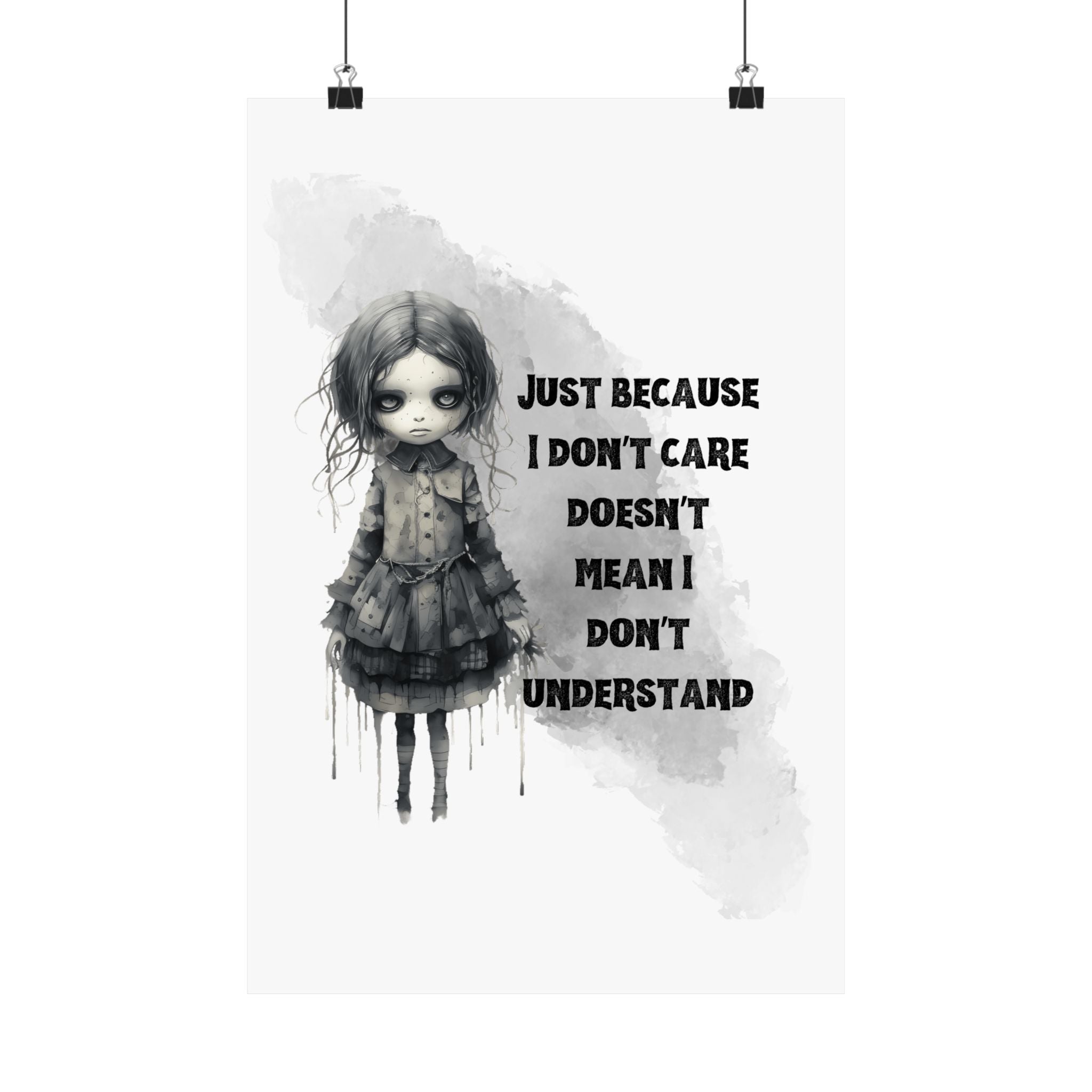 Creepy Doll Wall Art Print - Emotional Matte Vertical Posters, Home Decor, Unique Gifts, Room Aesthetics, Inspirational Art