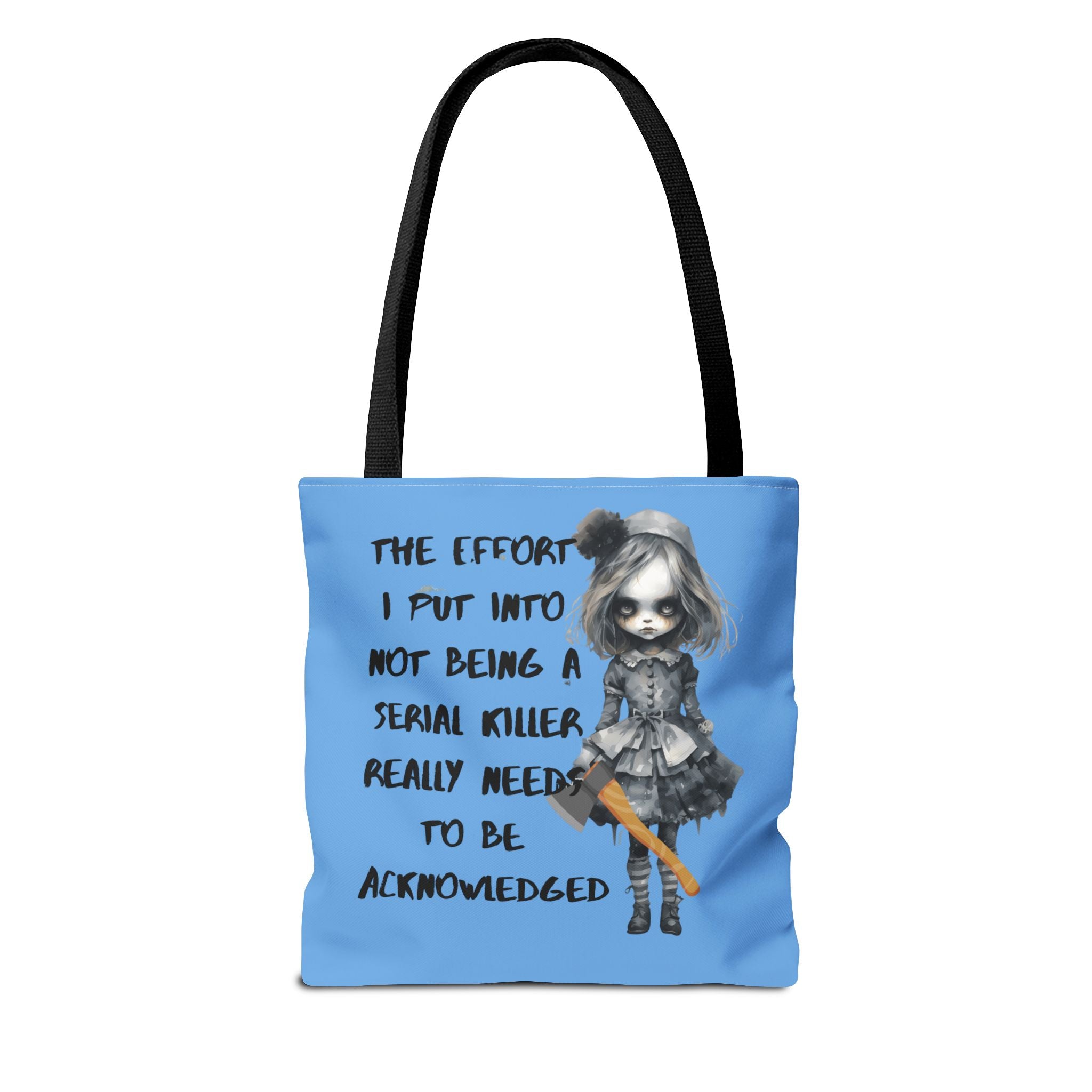 Creepy Doll Tote Bag, Playful Tote for Animal Lovers, Unique Gift, Eco-Friendly Shopping Bag, Fun Everyday Use, Cute Design