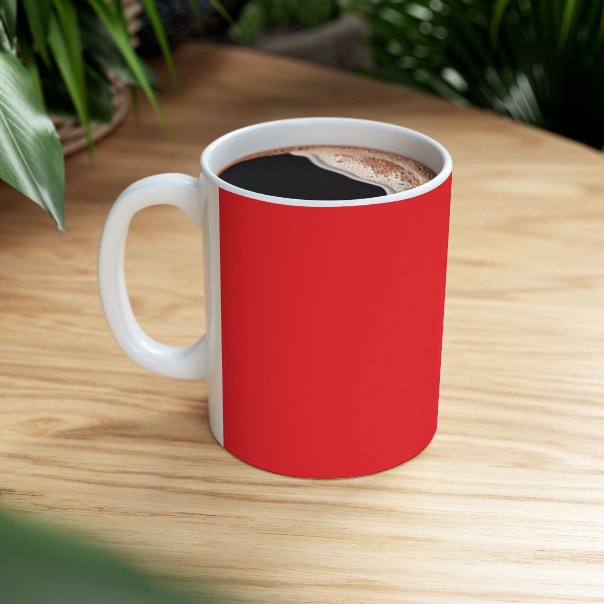 Creepy Doll Ceramic Mug - Unique Gift for Art Lovers, Coffee & Tea Enthusiasts, Home Decor, Office Supplies, Vibrant Red Design