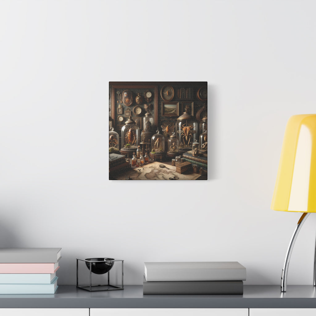 Curiosities Stretched Canvas Print of Curiosities, Wall Art, Home Decor, Gothic Decor, Steampunk Artwork