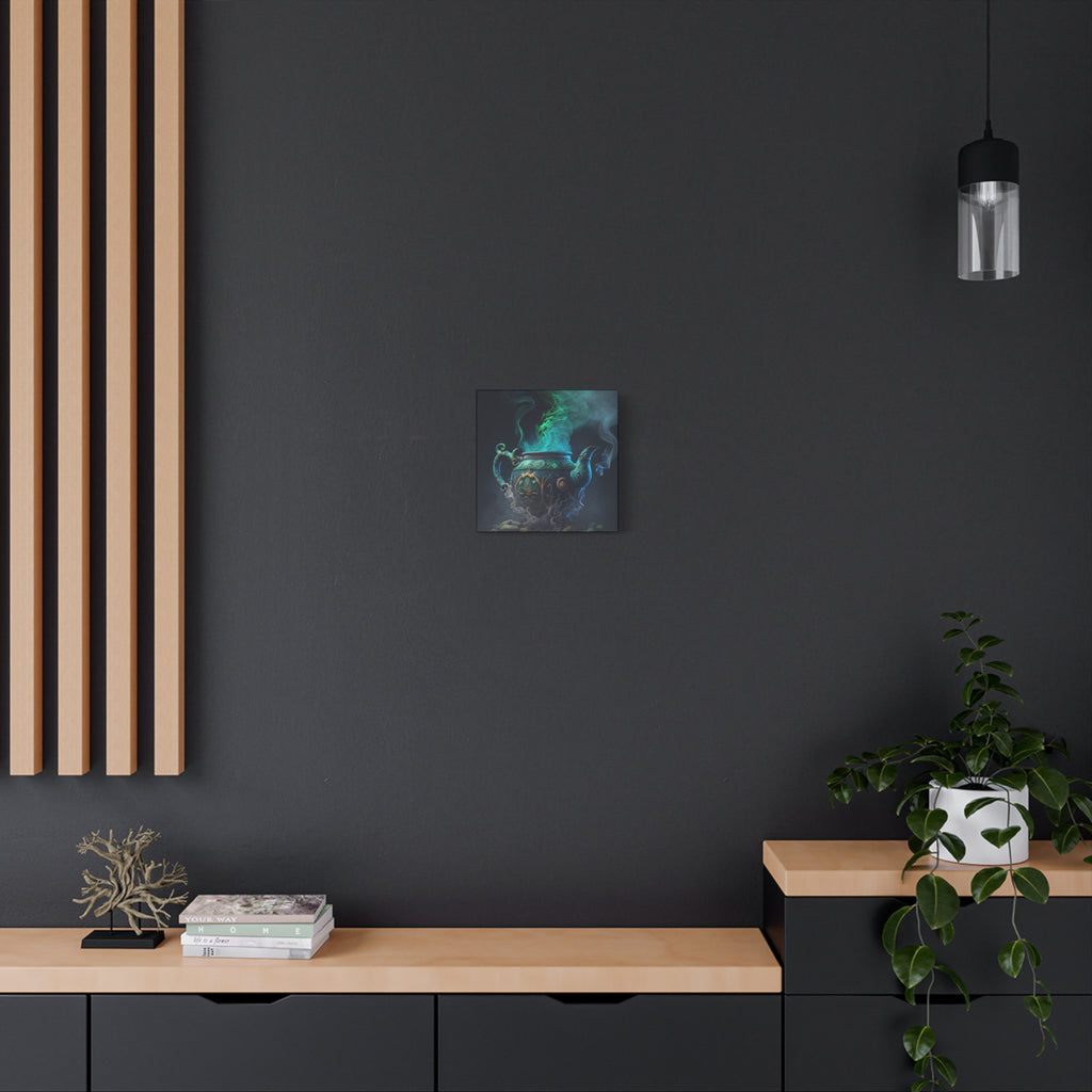 Brewing - Mystical Teapot Canvas Art, Enchanted Kitchen Decor, Witchy Home Decor, Magical Wall Art, Gift for Tea Lovers
