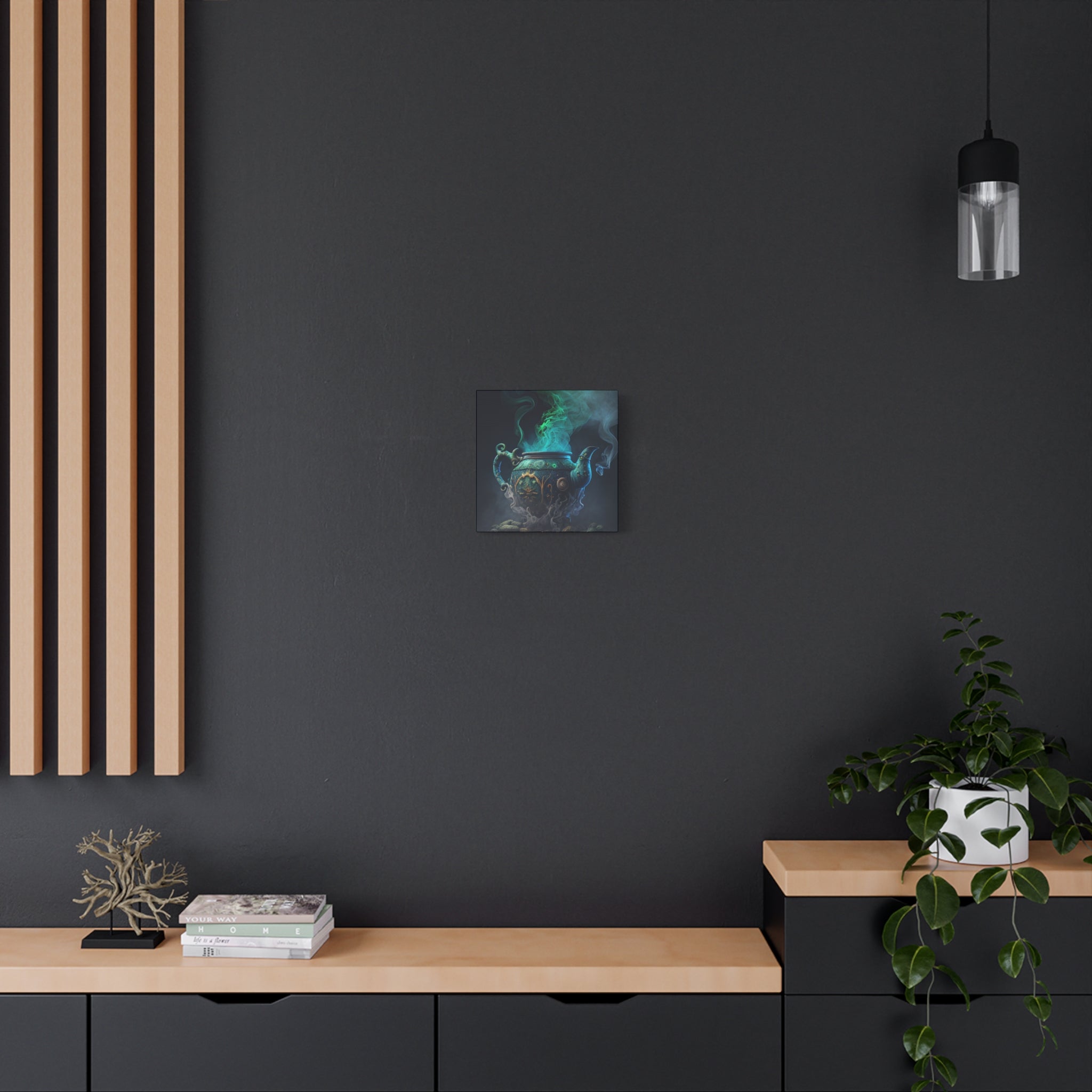 Brewing - Mystical Teapot Canvas Art, Enchanted Kitchen Decor, Witchy Home Decor, Magical Wall Art, Gift for Tea Lovers