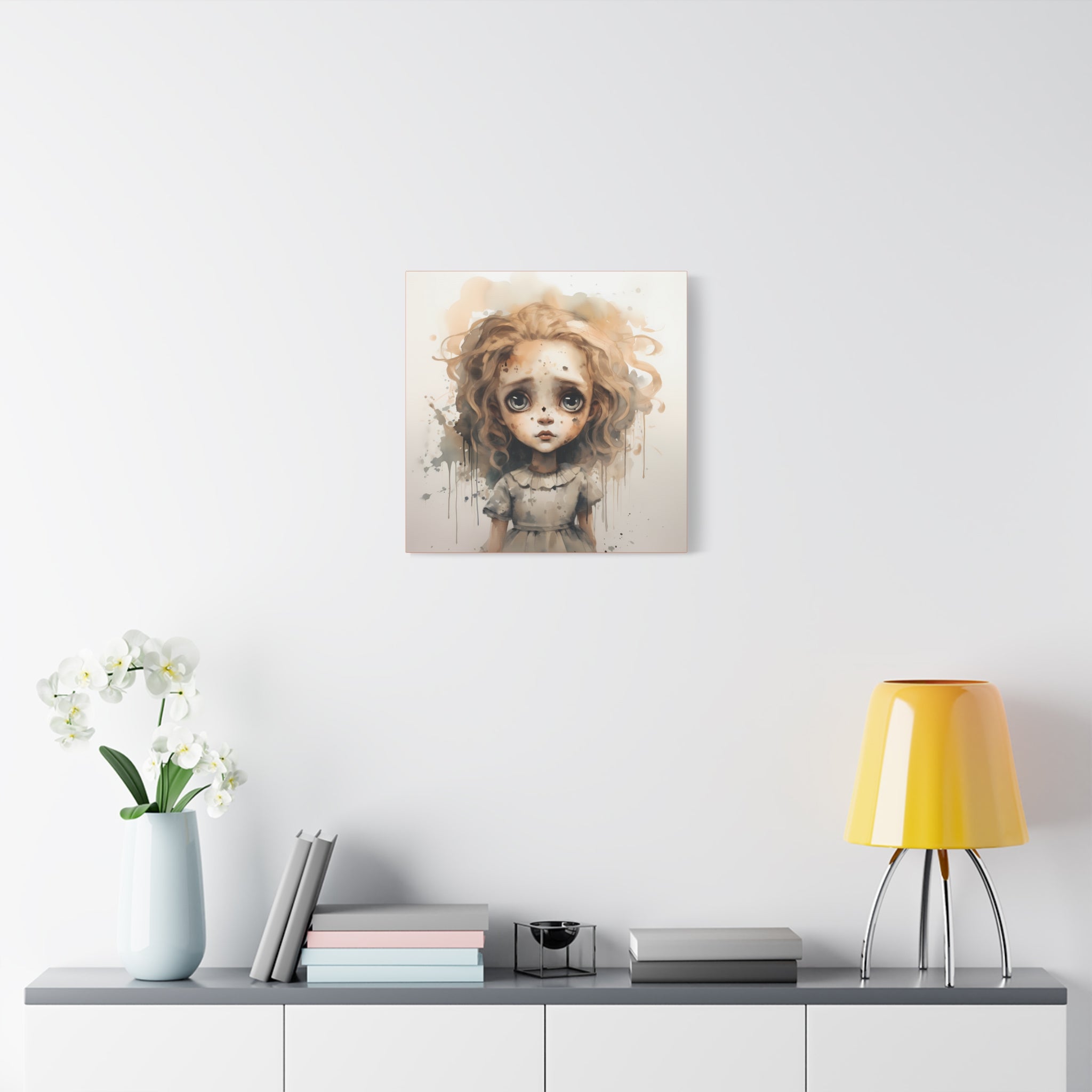 creepy Doll Canvas Art Print, Stretched Wall Decor, Surreal Girl Illustration, Unique Gift for Home, Art Lovers, Kids Room Decor, Art [...]