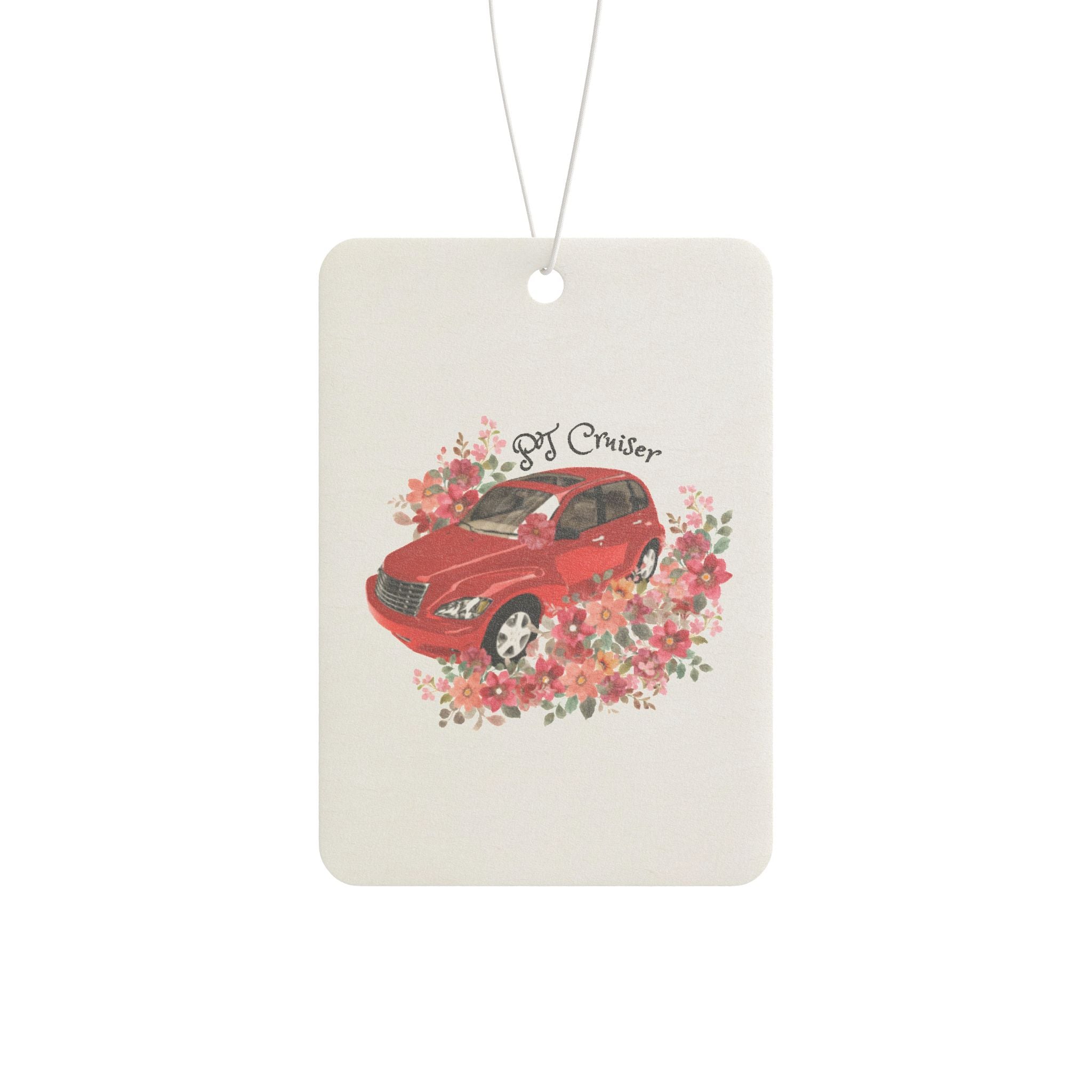 PT Cruiser Air Freshener, Cute Scented Tag, Vehicle Gift, Auto Decor, Mother's Day, Road Trip Accessory, Flower Design