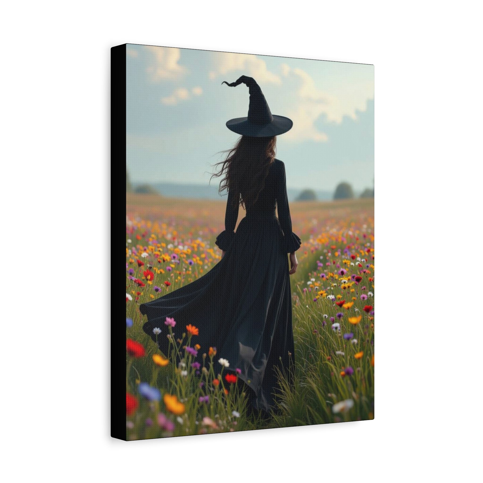 The Vale Canvas Art Print, Home Decor, Gifts for Halloween, Witch Artwork, Boho Decor, Magical Wall Art