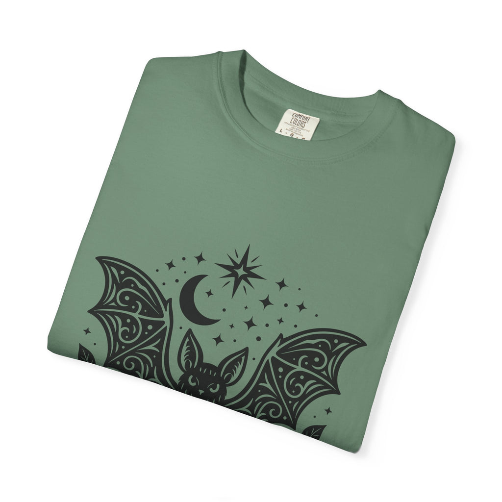 Gothic Bat Unisex T-Shirt, Vintage Style Tee for Halloween, Cool Graphic Top, Boho Clothing, Festival Wear