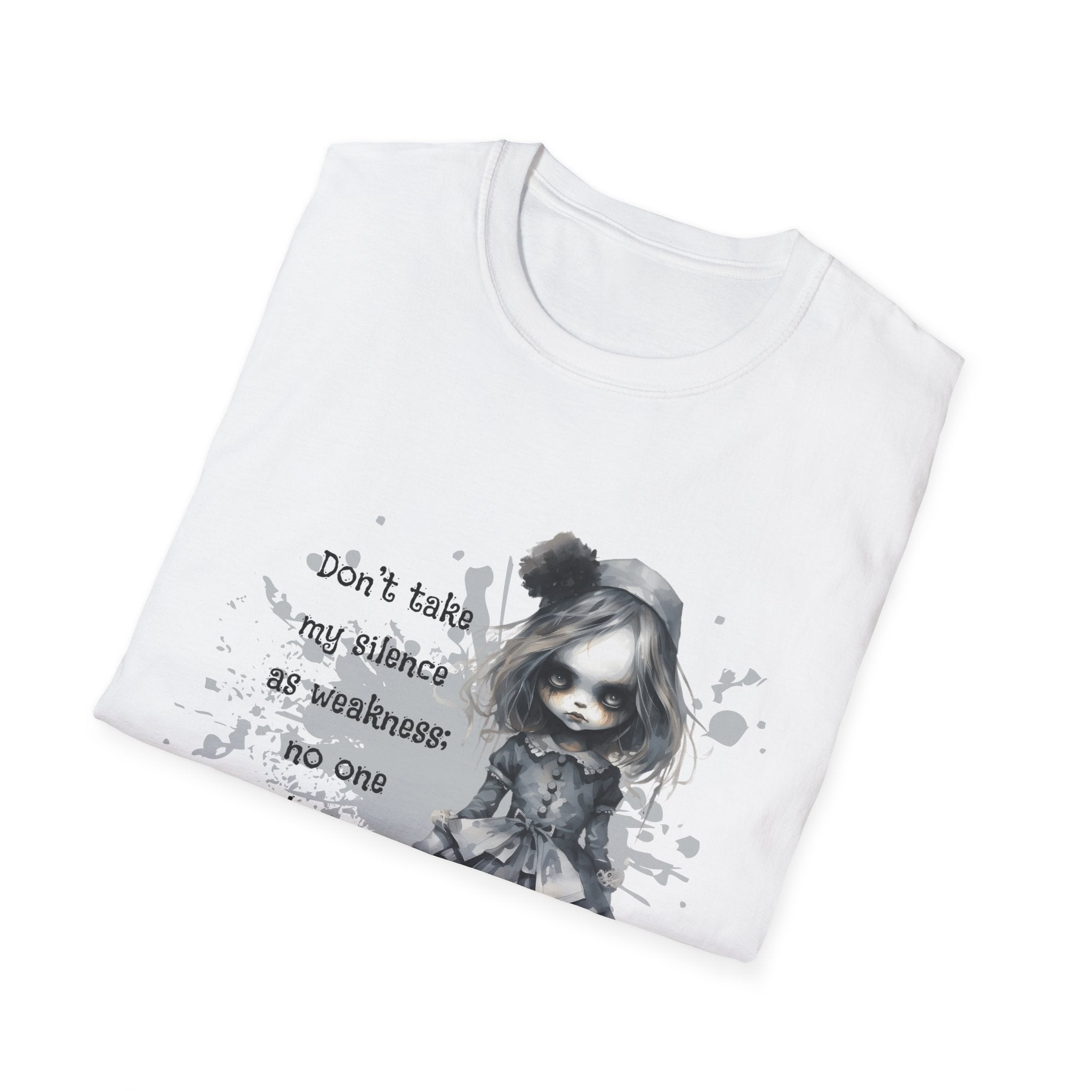 Creepy Doll Unisex T-Shirt, Vintage Art Tee, Casual Graphic Shirt, Alternative Style Top, Unique Gift for Art Lovers