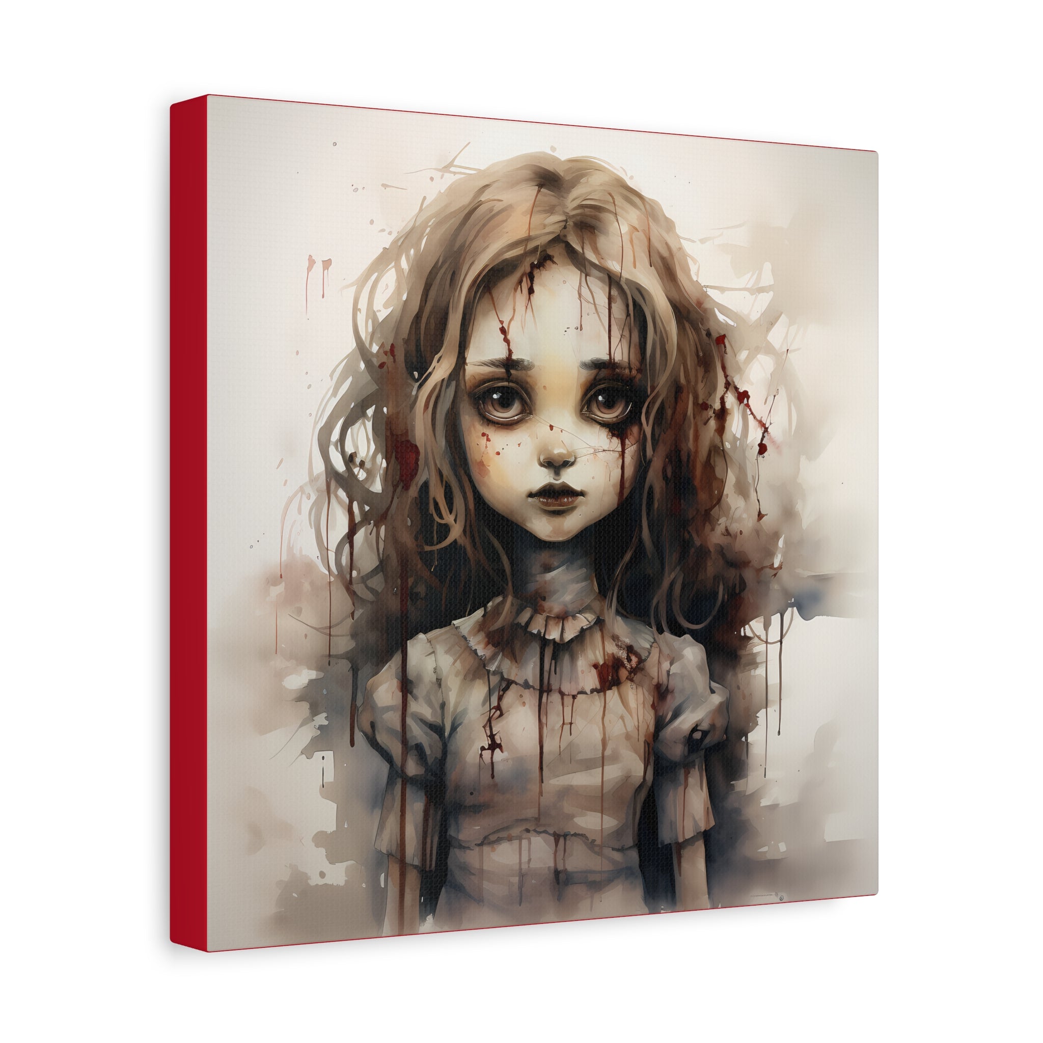 Creepy Doll Art Canvas, Dark Fantasy Decor, Gothic Home Wall Art, Unique Gift Idea, Creepy Aesthetic, Horror Art