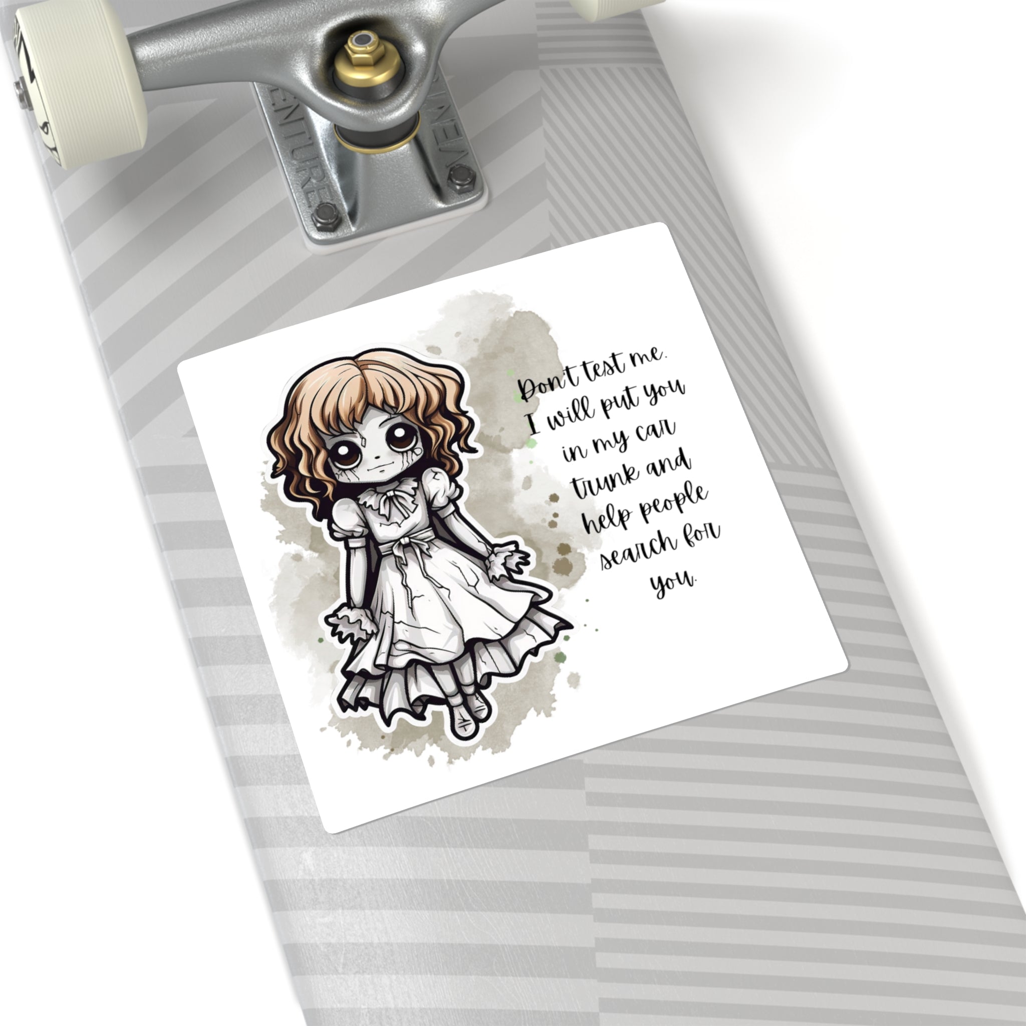 Creepy Doll Stickers, Eerie Decor, Laptop Decals, Unique Gifts, Halloween Accessories, Quirky Art