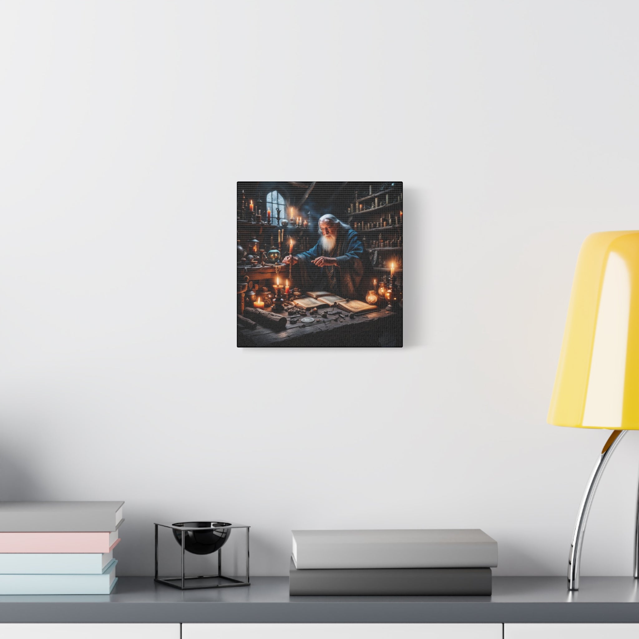 Conjuring Canvas Art, Fantasy Wall Decor, Sorcery Home Decor, Unique Gift for Magic Lovers, Wizard Wall Art, Cozy Vibes