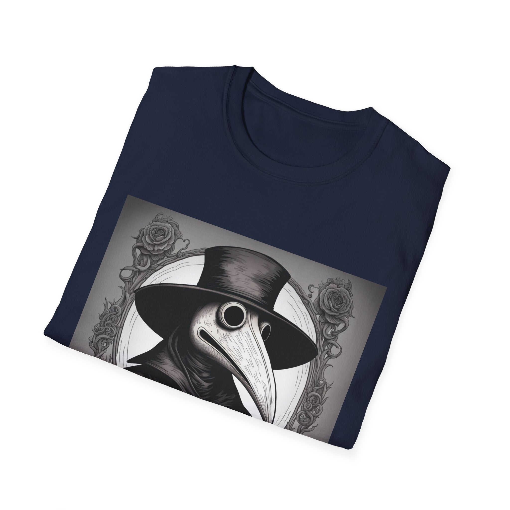Vintage Plague Doctor Graphic Tee, Unisex T-Shirt, Halloween Costume, Gothic Fashion, Spooky Gift, Unique Art Shirt
