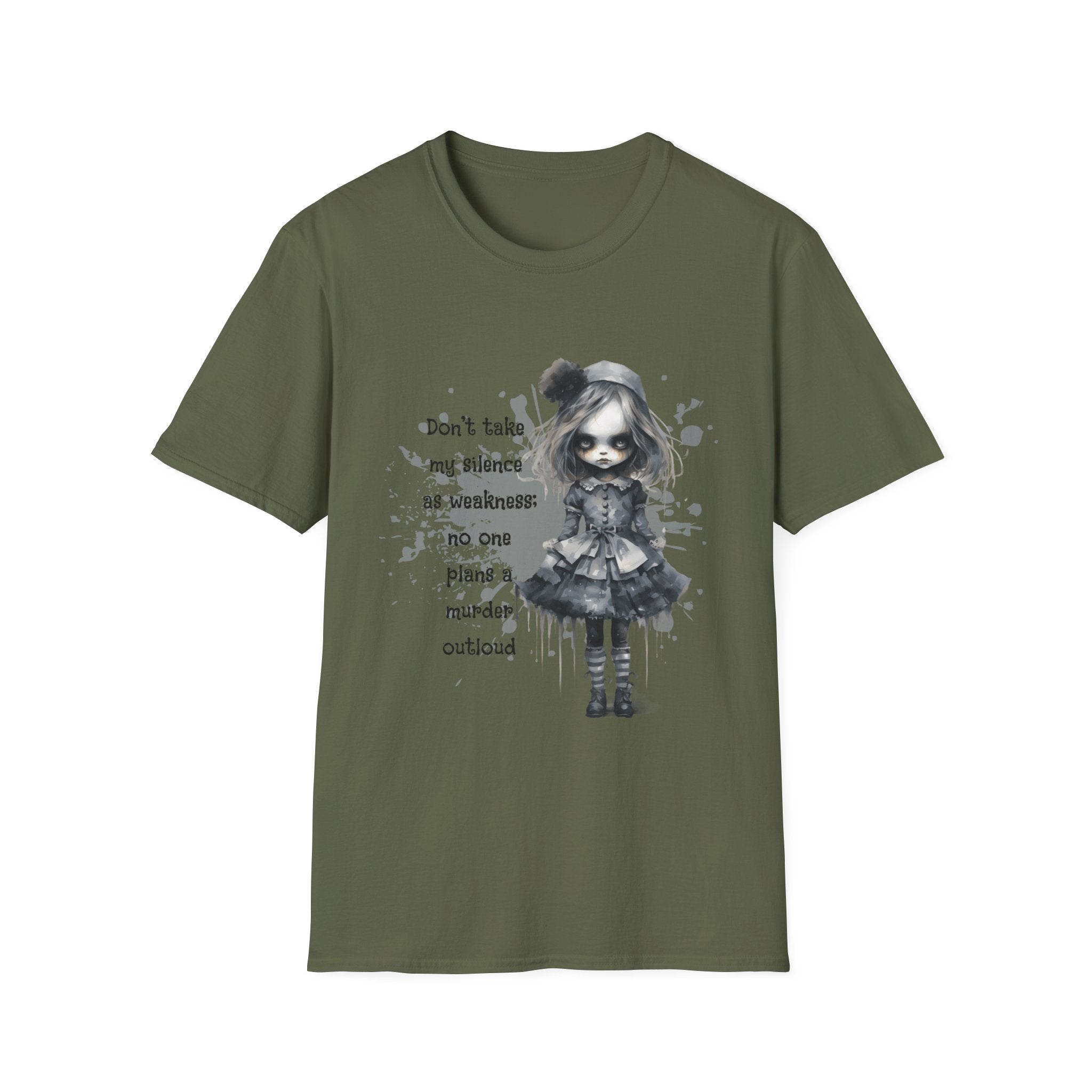 Creepy Doll Unisex T-Shirt, Vintage Art Tee, Casual Graphic Shirt, Alternative Style Top, Unique Gift for Art Lovers