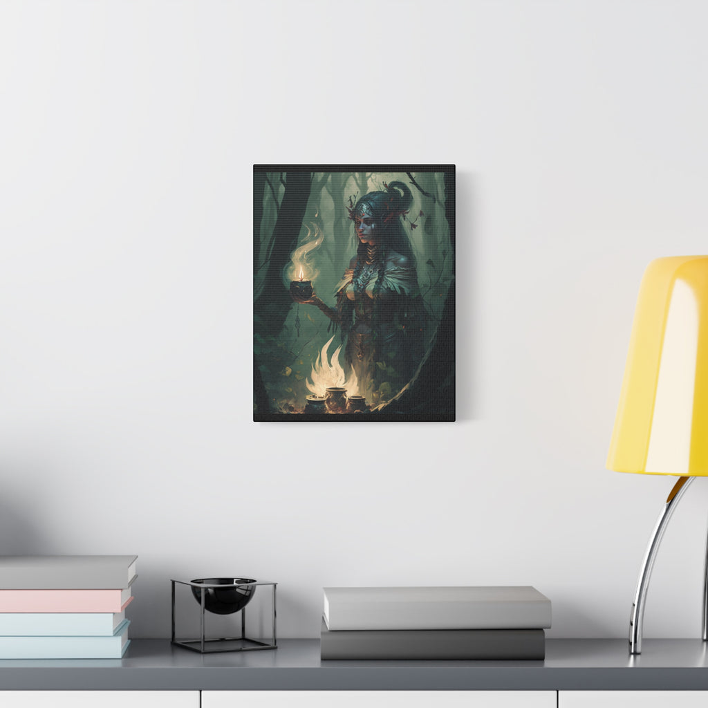 Enchanting Forest Goddess Canvas Art, Mystical Wall Decor, Spiritual Home Decor, Witchy Gift, Bohemian Artwork, Fantasy Art