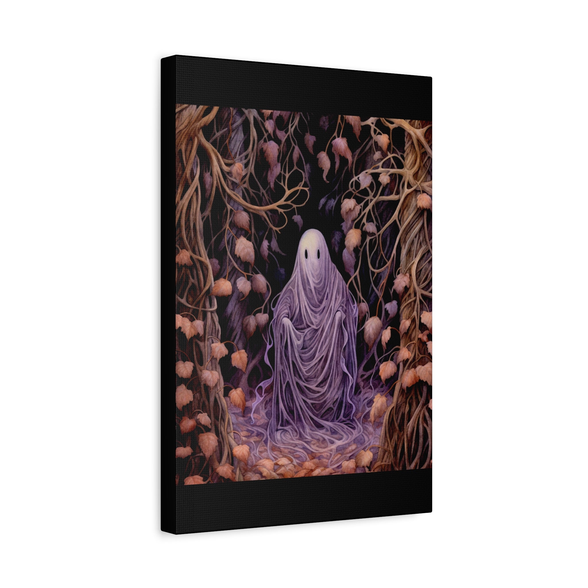 Mystical Ghost Art Canvas, Wall Decor, Haunted Home, Spooky Vibes, Halloween Decor, Unique Gift