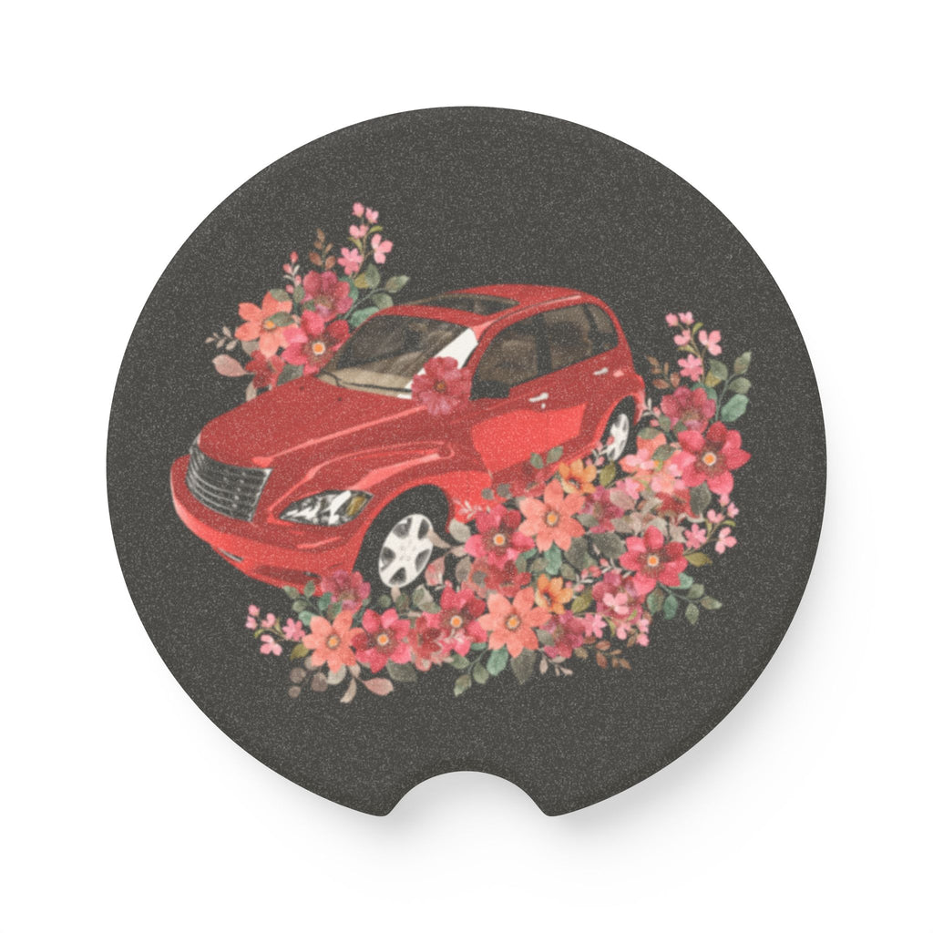 PT Cruiser Car Coaster, Boho Car Accessory, Flower Print Coaster, Car Decoration, Gift for Drivers