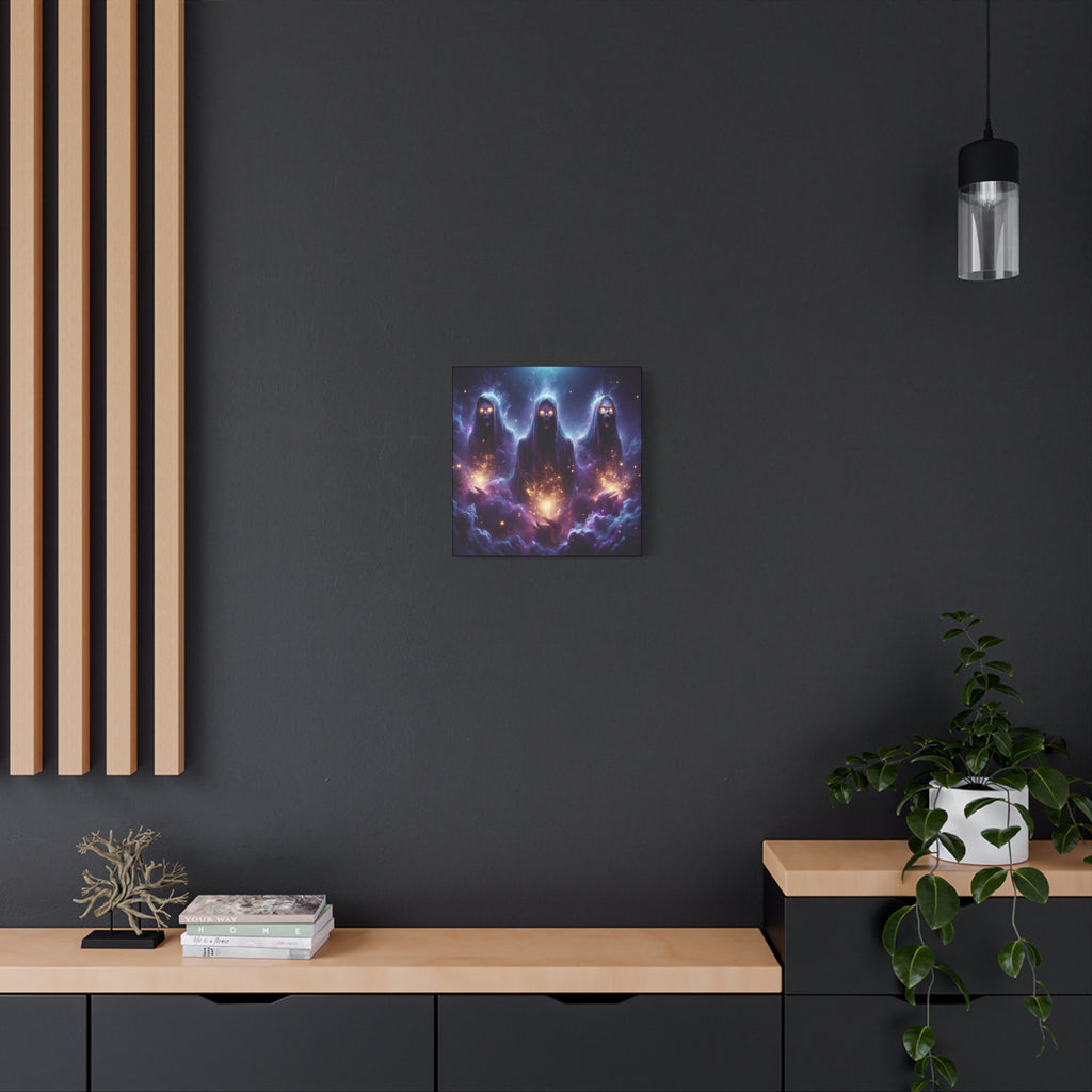 The Watchers  Canvas Print, Ethereal Wall Decor, Spiritual Home Art, Fantasy Canvas, Unique Gift Idea, Halloween Decor, Mystic Artwork