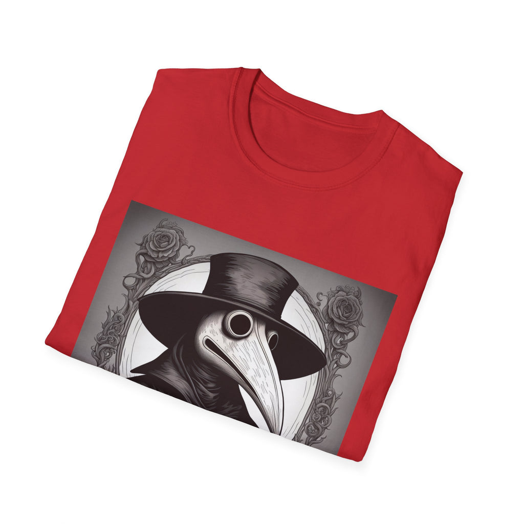 Vintage Plague Doctor Graphic Tee, Unisex T-Shirt, Halloween Costume, Gothic Fashion, Spooky Gift, Unique Art Shirt