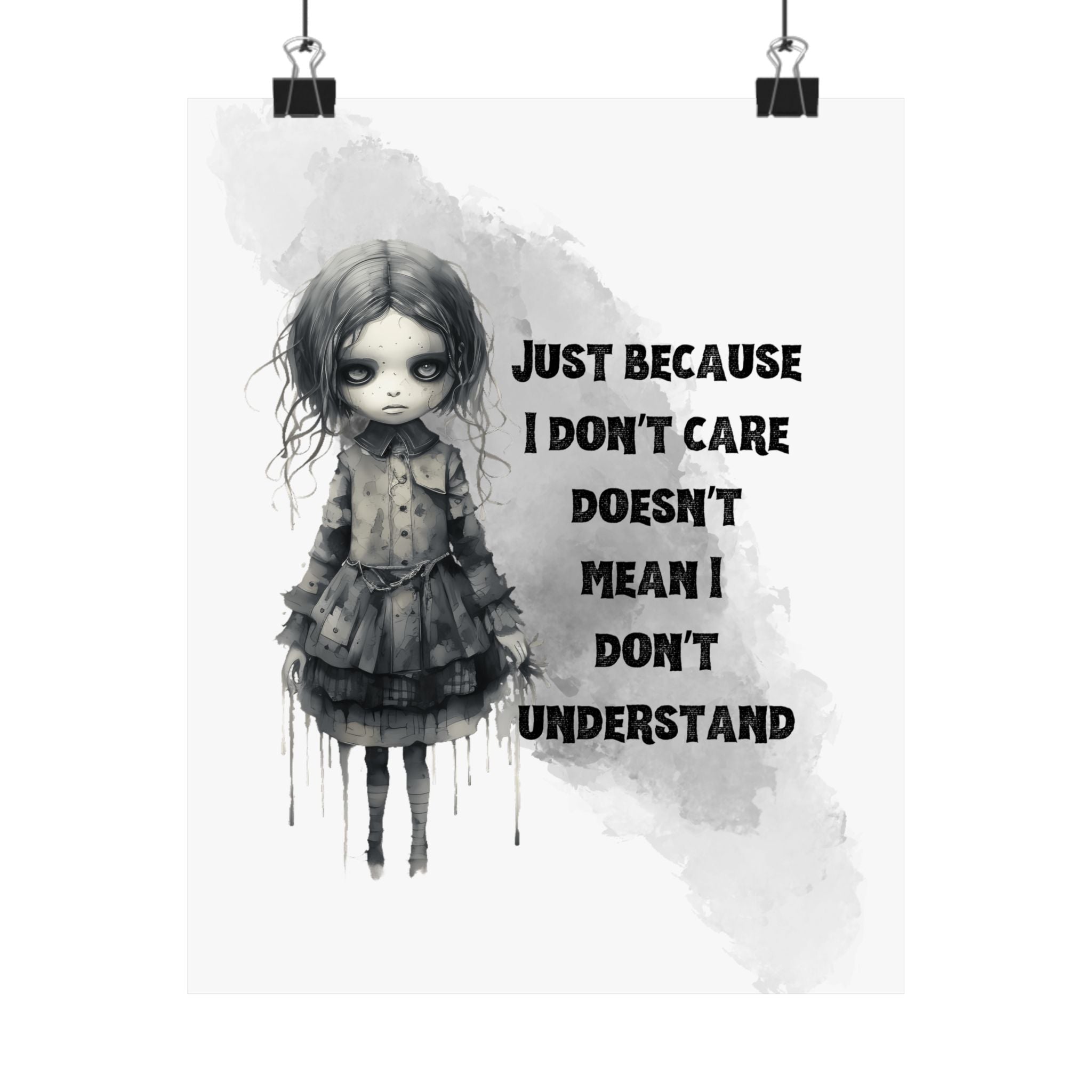 Creepy Doll Wall Art Print - Emotional Matte Vertical Posters, Home Decor, Unique Gifts, Room Aesthetics, Inspirational Art