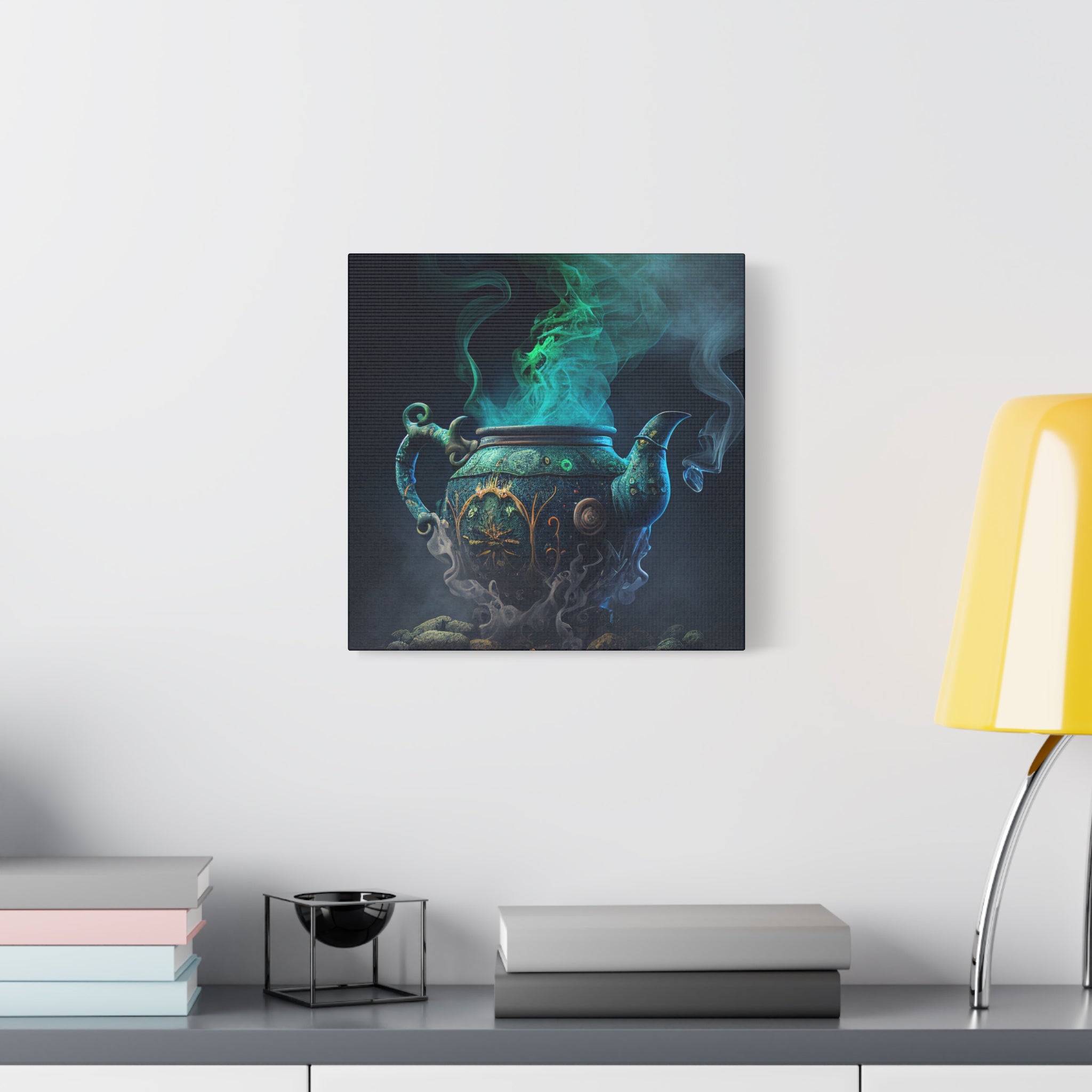 Brewing - Mystical Teapot Canvas Art, Enchanted Kitchen Decor, Witchy Home Decor, Magical Wall Art, Gift for Tea Lovers