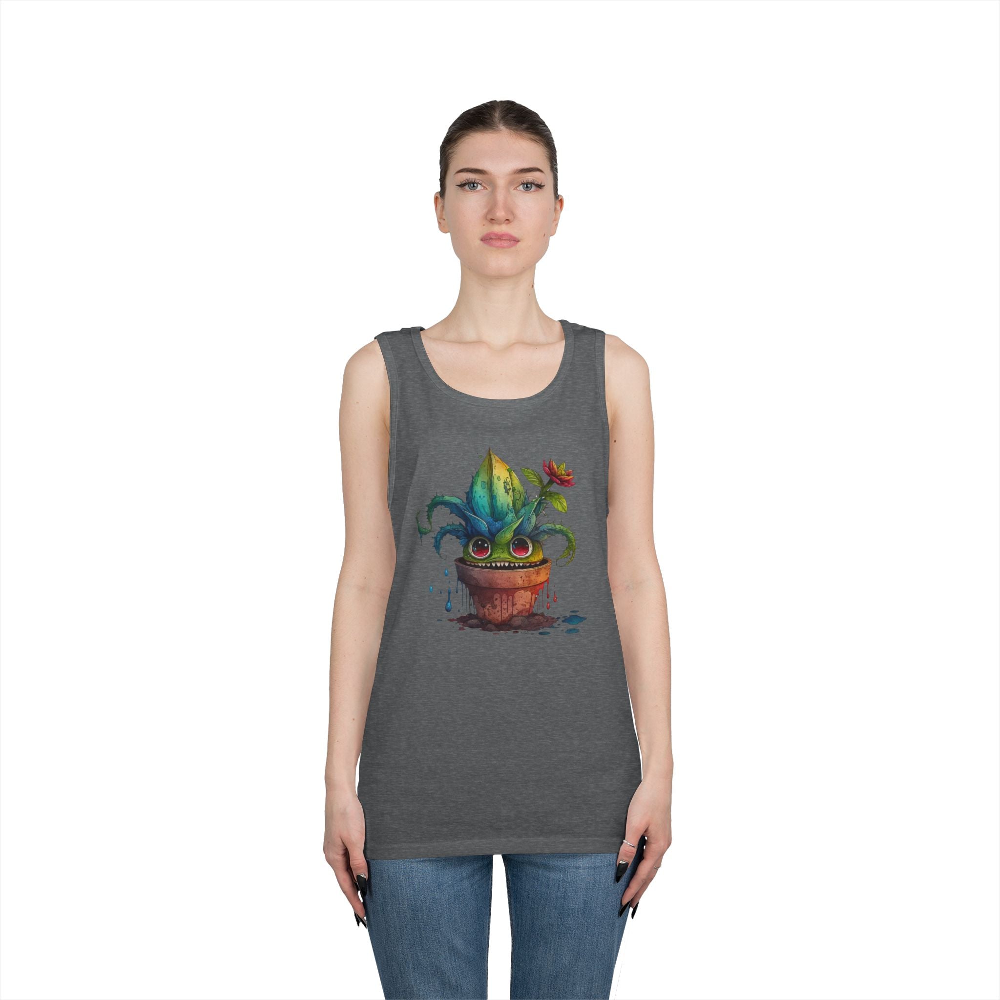 Creepy Garden Plant Tank Top – Fun Unisex Tee for Plant Lovers, Gardening Gift, Summer Wear, Eco-Friendly Fashion