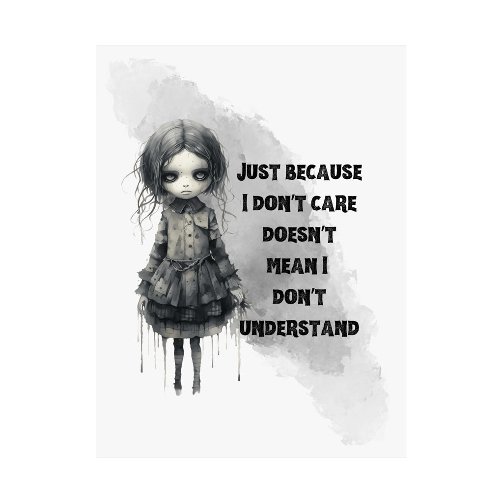 Creepy Doll Wall Art Print - Emotional Matte Vertical Posters, Home Decor, Unique Gifts, Room Aesthetics, Inspirational Art