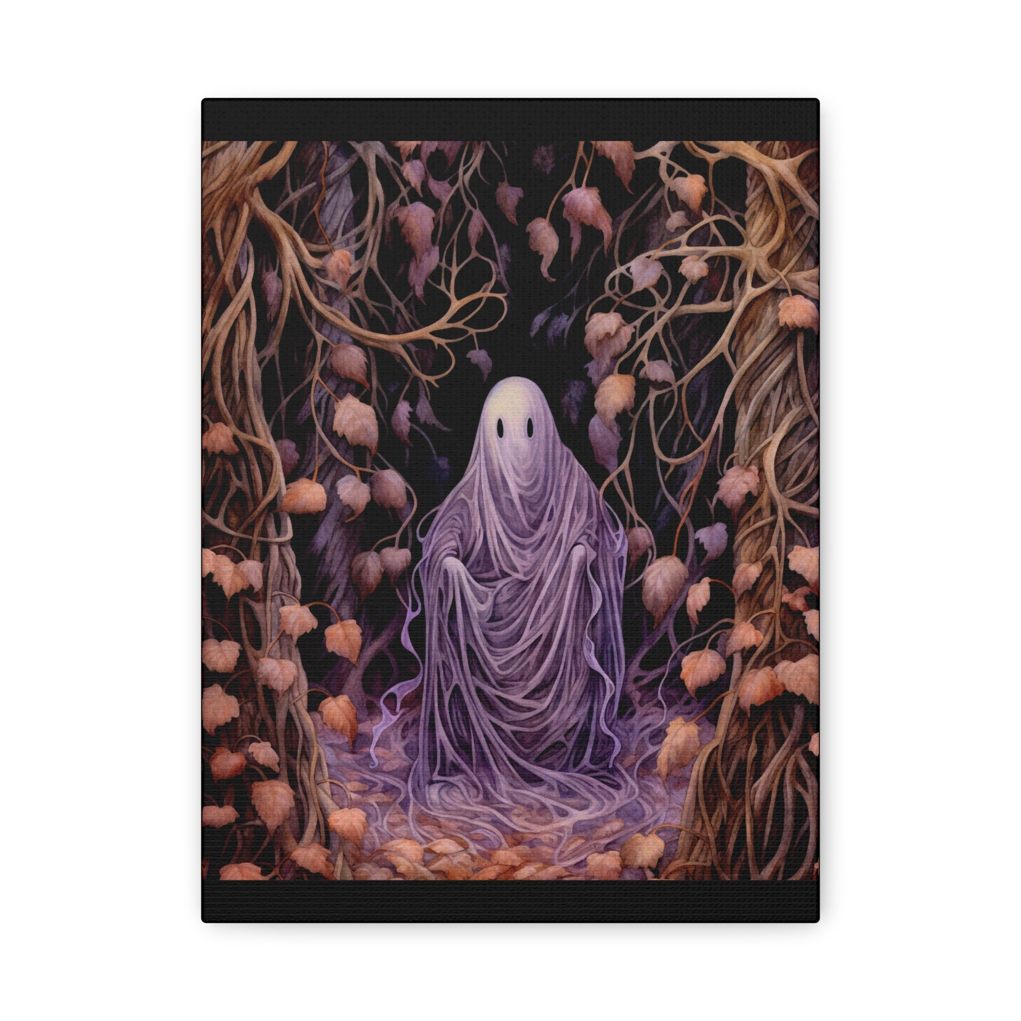 Mystical Ghost Art Canvas, Wall Decor, Haunted Home, Spooky Vibes, Halloween Decor, Unique Gift