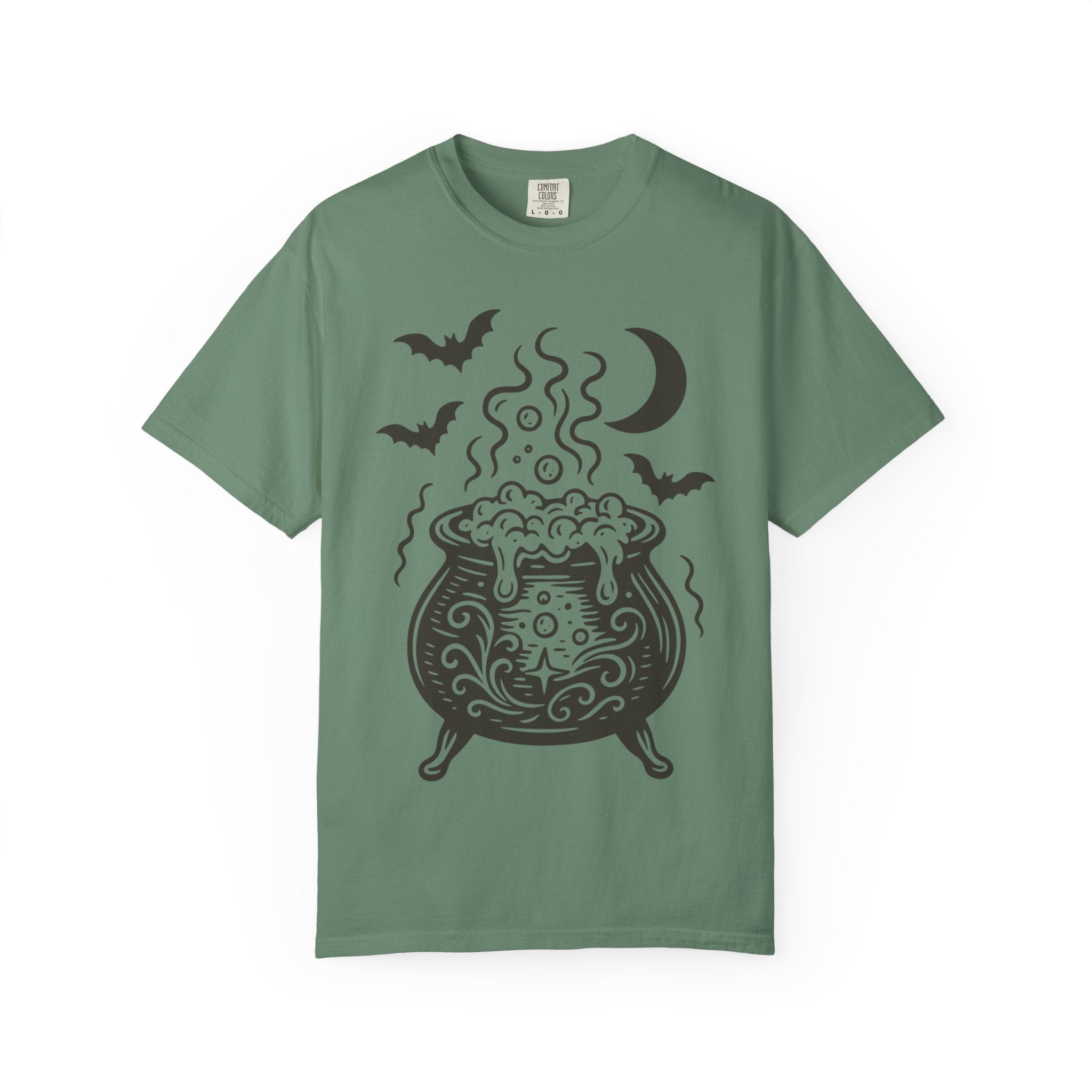Halloween Cauldron T-shirt, Unisex Spooky Shirt, Witchy Apparel, Fall Festive Tee, Costume Party Top, Gift for Halloween Lovers