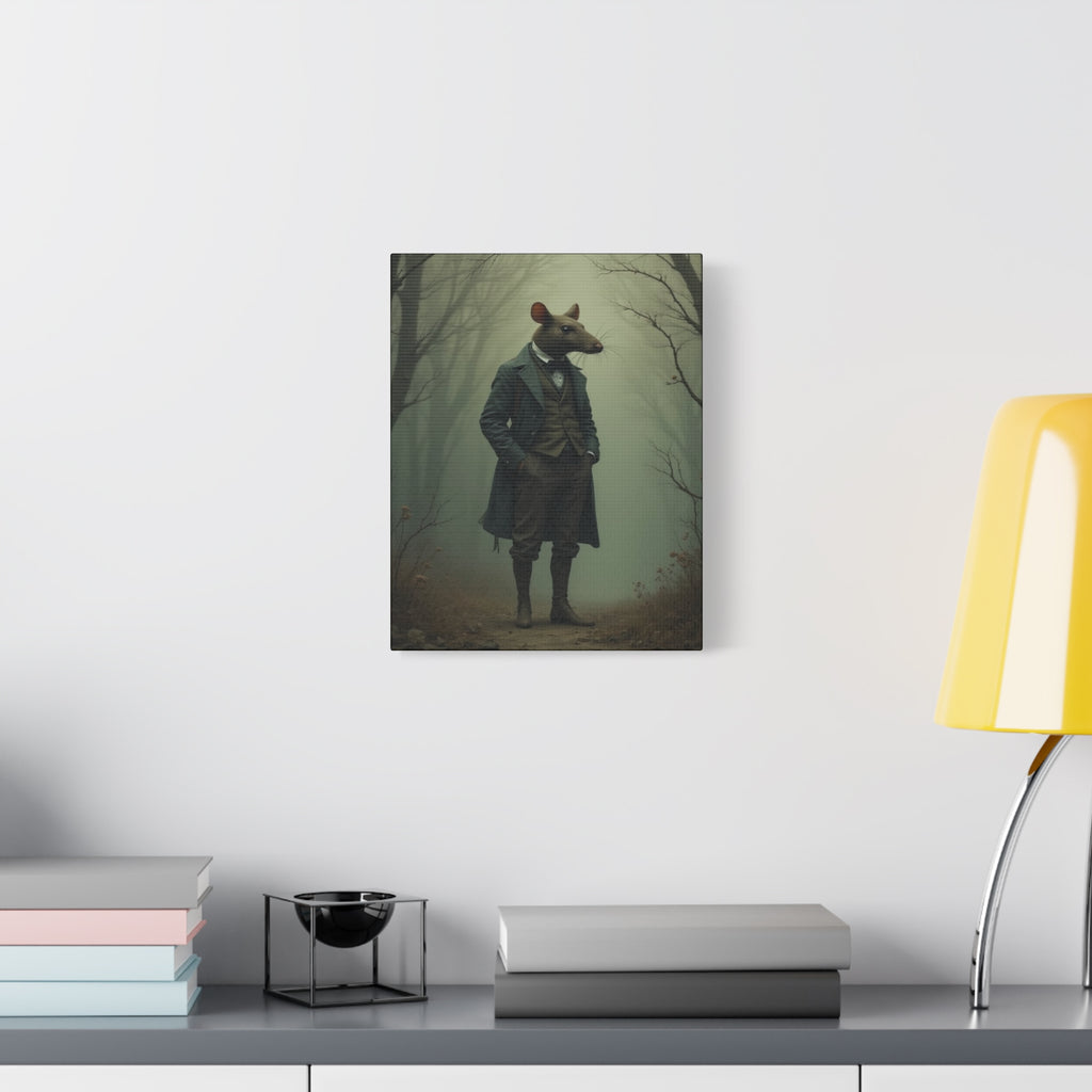 Elegant Rat Canvas Wall Art, Quirky Home Decor, Animal Lover Gift, Fantasy Artwork, Unique Wall Decor