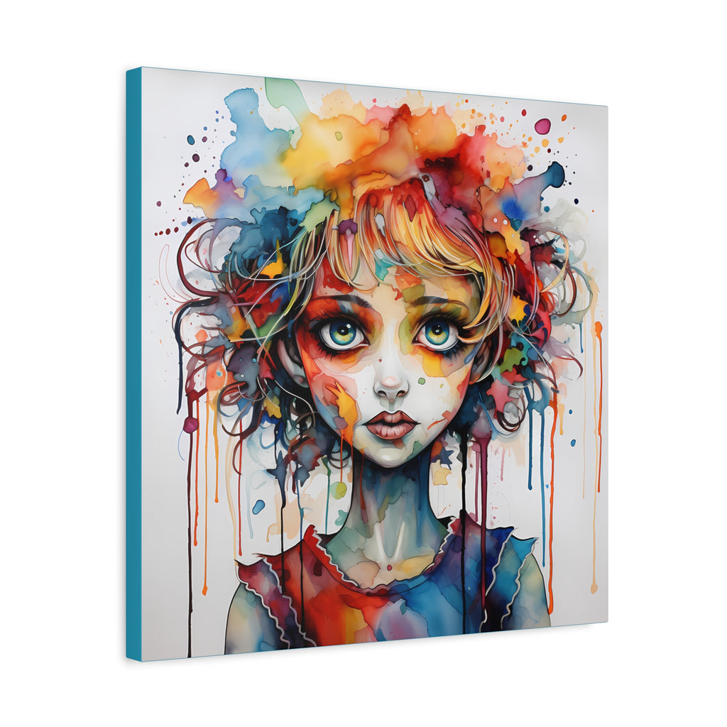 Creepy Doll Art Canvas Print, Vibrant Wall Decor, Unique Gift for Art Lovers, Whimsical Home Decoration, Perfect for Birthdays, Holidays