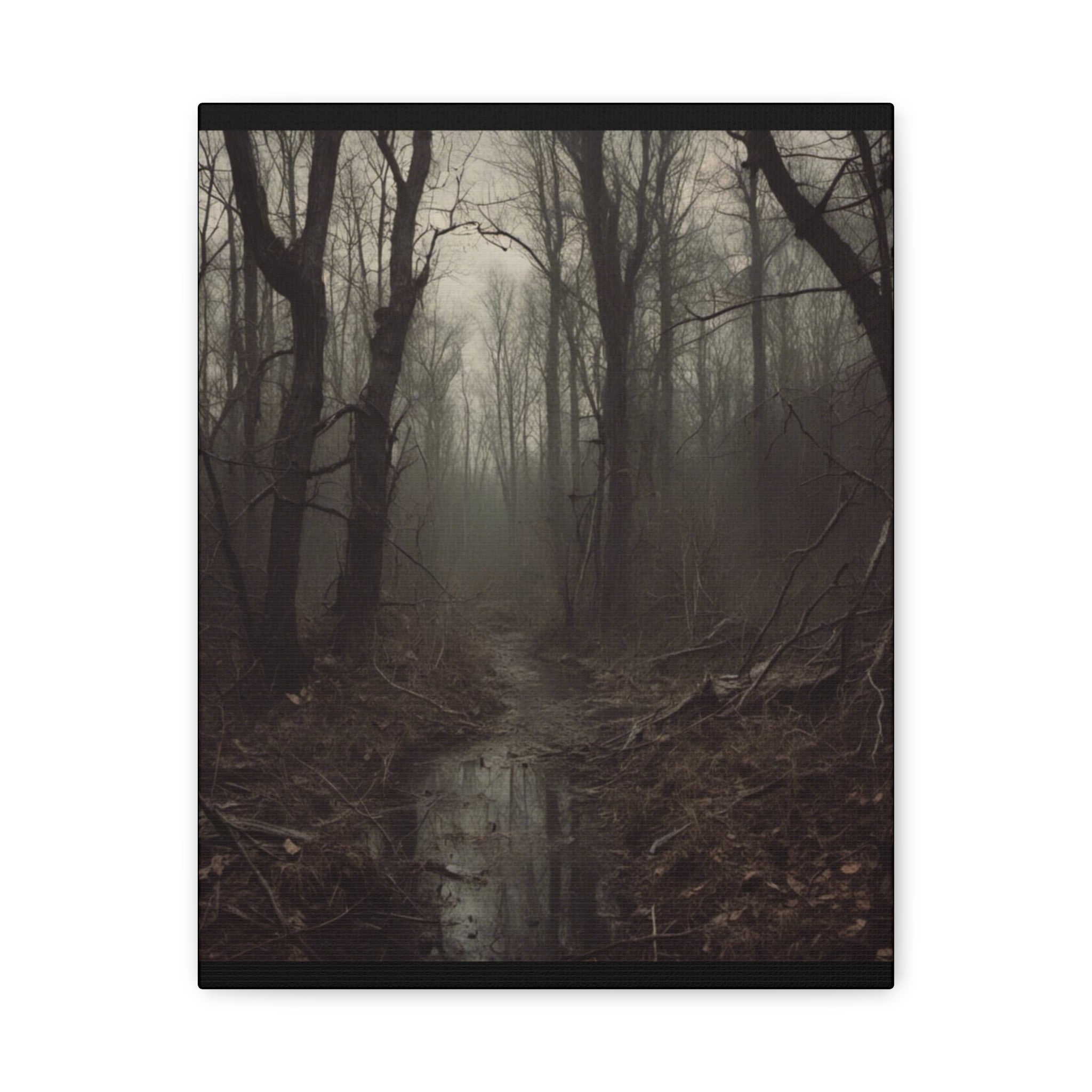 Misty Forest Canvas Art, Wall Decor for Nature Lovers, Rustic Home Decor, Perfect Gift for Housewarming, Bohemian Decor