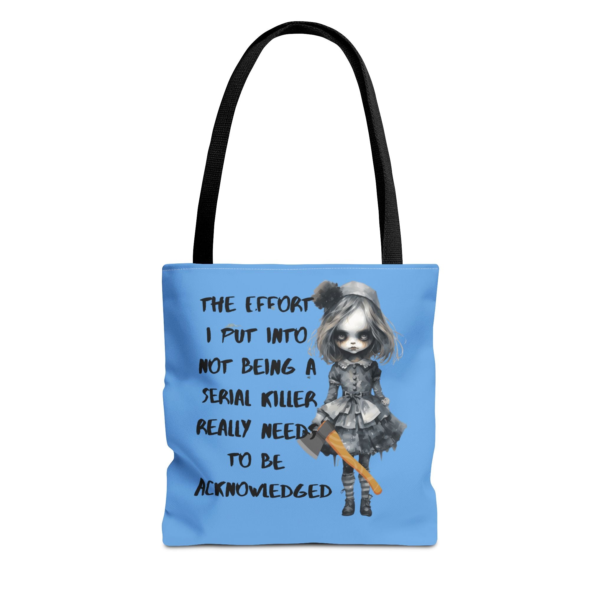 Creepy Doll Tote Bag, Playful Tote for Animal Lovers, Unique Gift, Eco-Friendly Shopping Bag, Fun Everyday Use, Cute Design