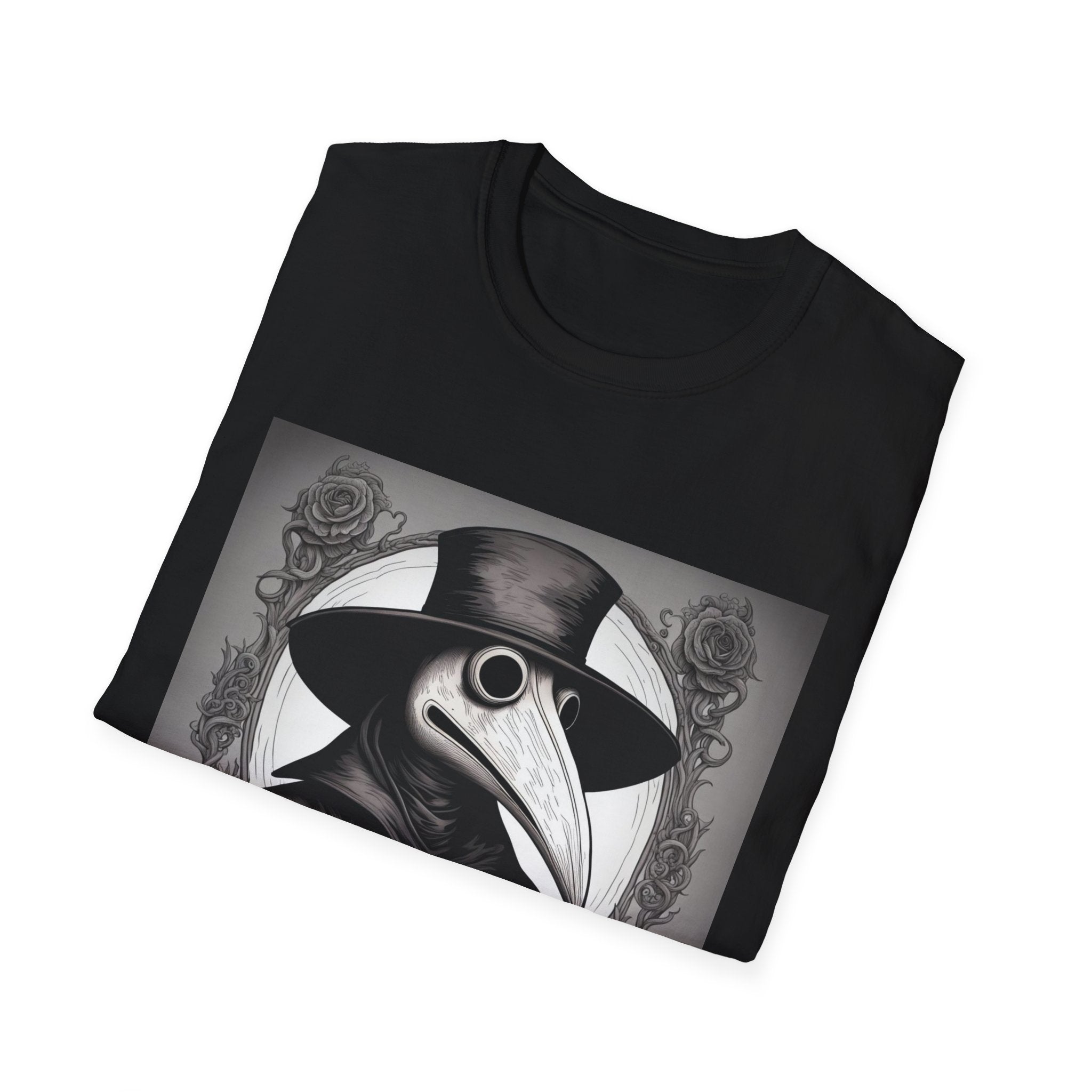 Vintage Plague Doctor Graphic Tee, Unisex T-Shirt, Halloween Costume, Gothic Fashion, Spooky Gift, Unique Art Shirt