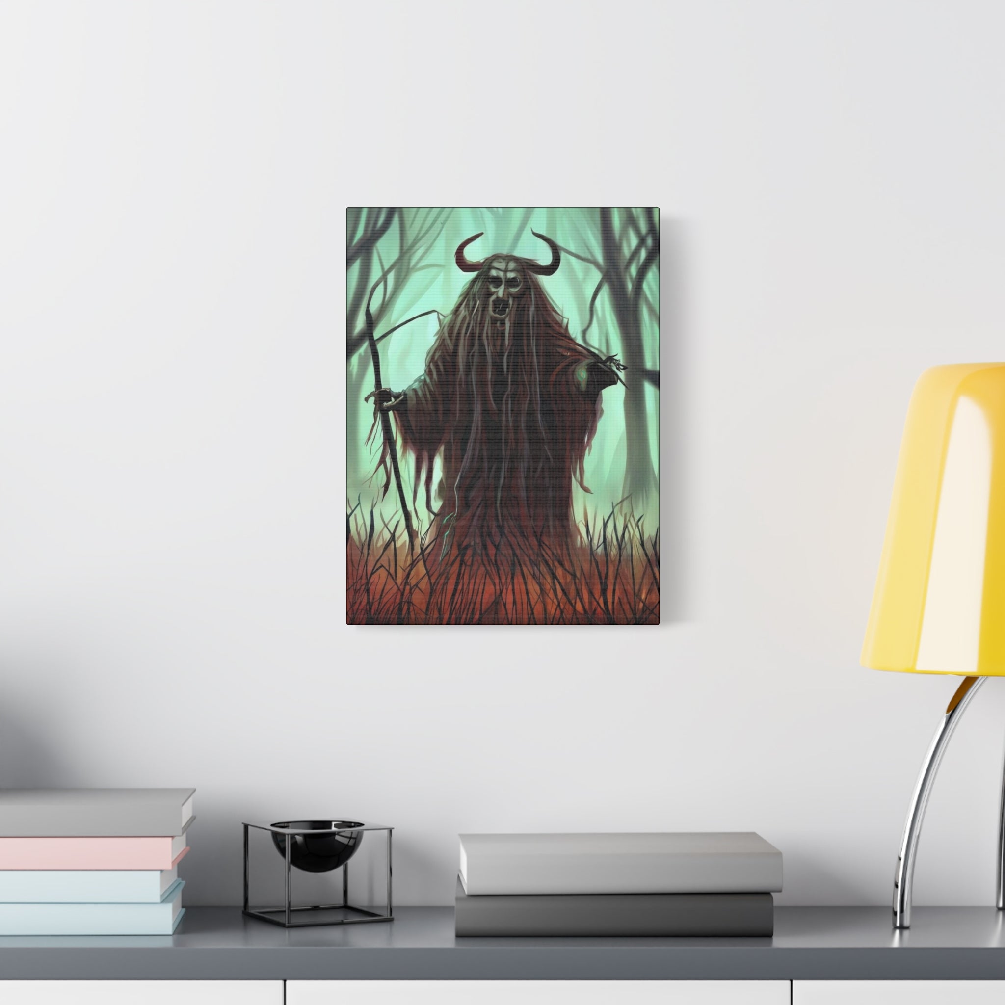 The Shaman Canvas Art, Halloween Decor, Witchy Wall Art, Gothic Home Decor, Fantasy Artwork, Unique Gift for Halloween