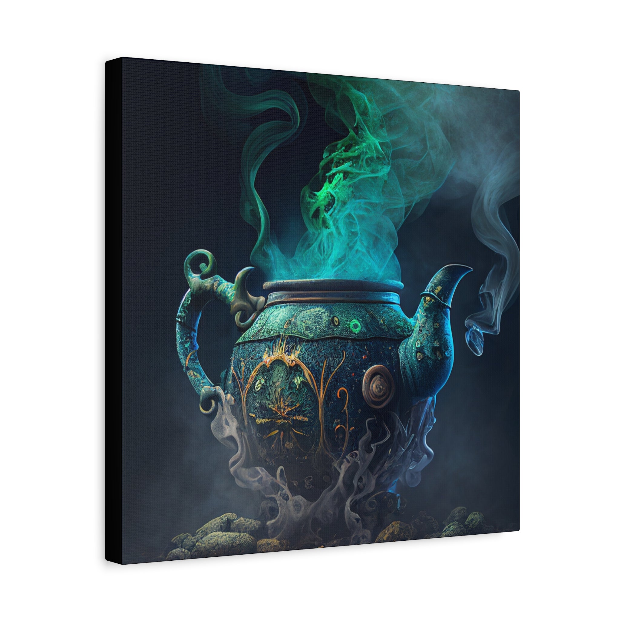 Brewing - Mystical Teapot Canvas Art, Enchanted Kitchen Decor, Witchy Home Decor, Magical Wall Art, Gift for Tea Lovers
