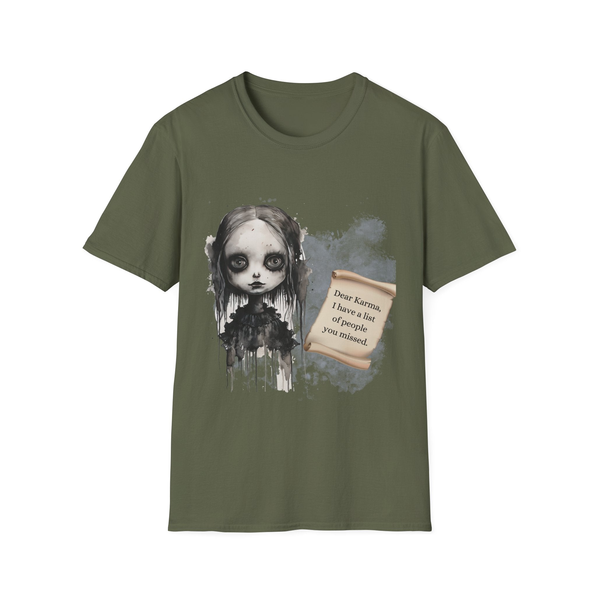 creepy Doll T-Shirt, Unisex Tee for Spooky Season, Halloween Costume, Gift for Horror Lovers, Casual Wear, Vintage Style