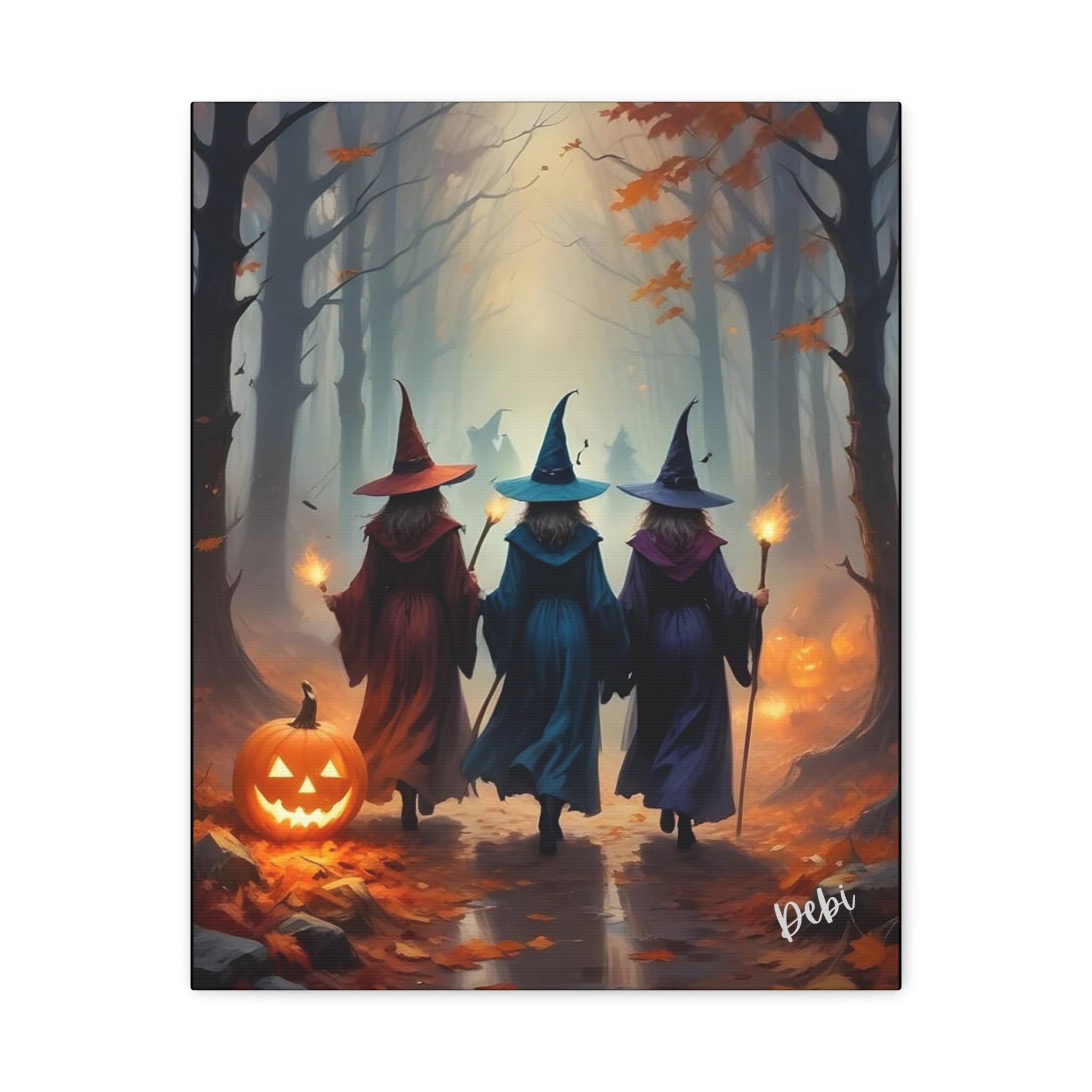 Trick or Treat Canvas Art, Spooky Home Decor, Fall Wall Art, Halloween Decoration, Witchy Vibes