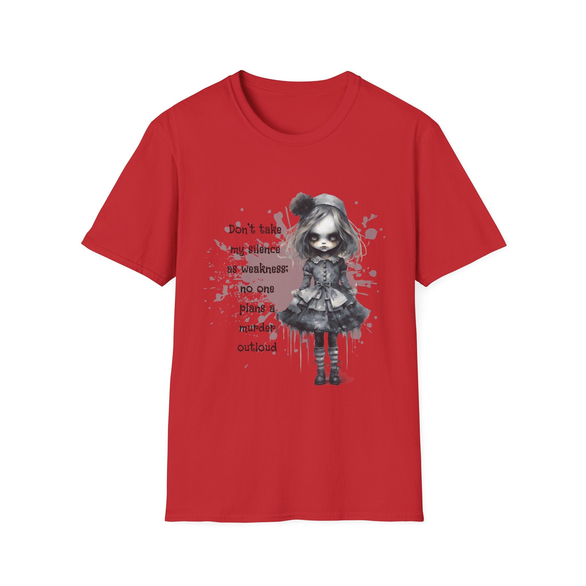 Creepy Doll Unisex T-Shirt, Vintage Art Tee, Casual Graphic Shirt, Alternative Style Top, Unique Gift for Art Lovers