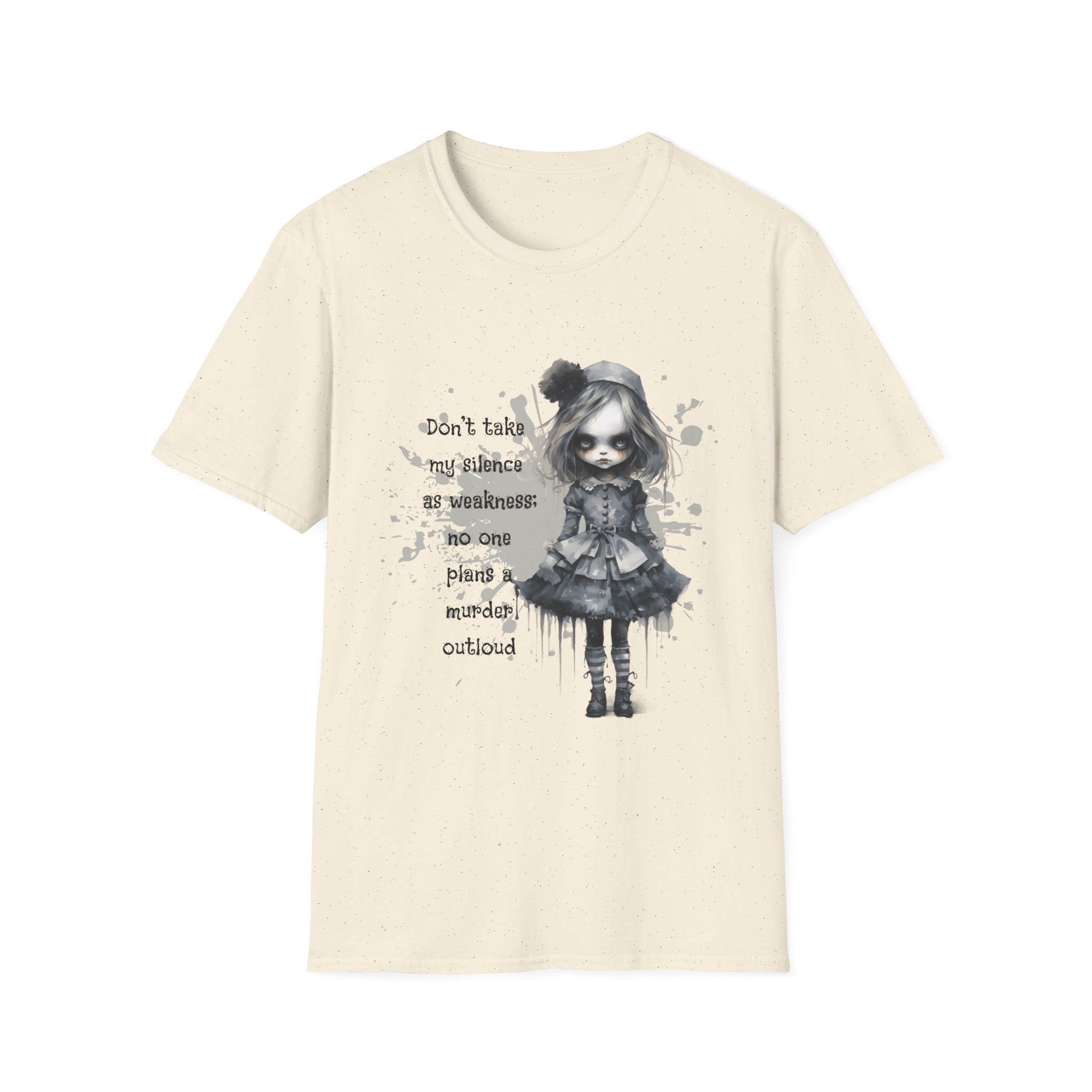 Creepy Doll Unisex T-Shirt, Vintage Art Tee, Casual Graphic Shirt, Alternative Style Top, Unique Gift for Art Lovers