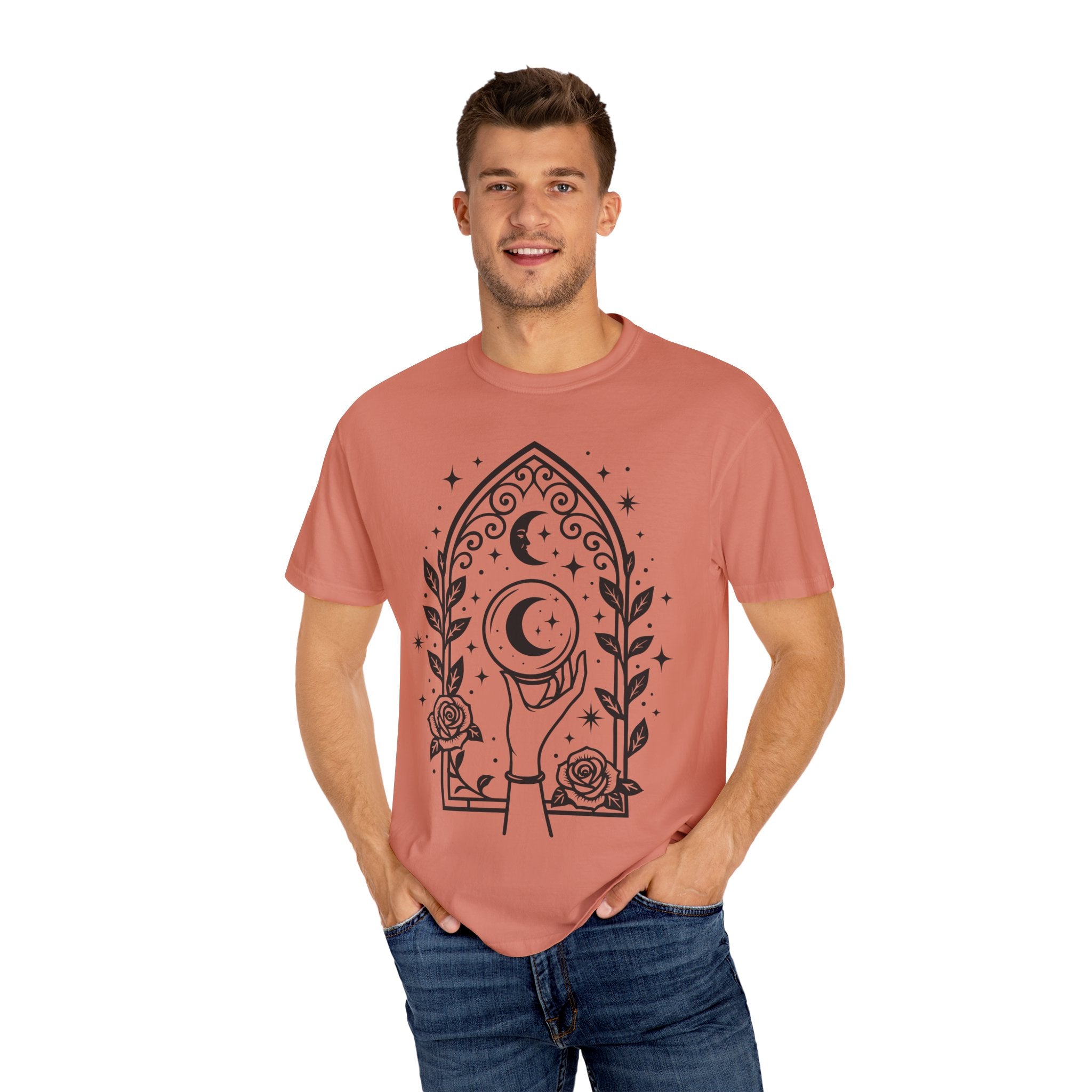 Gothic Arch Unisex T-Shirt | Celestial Graphic Tee, Gift for Astrology Lovers, Handmade Apparel for Everyday Wear, Spiritual Vibes